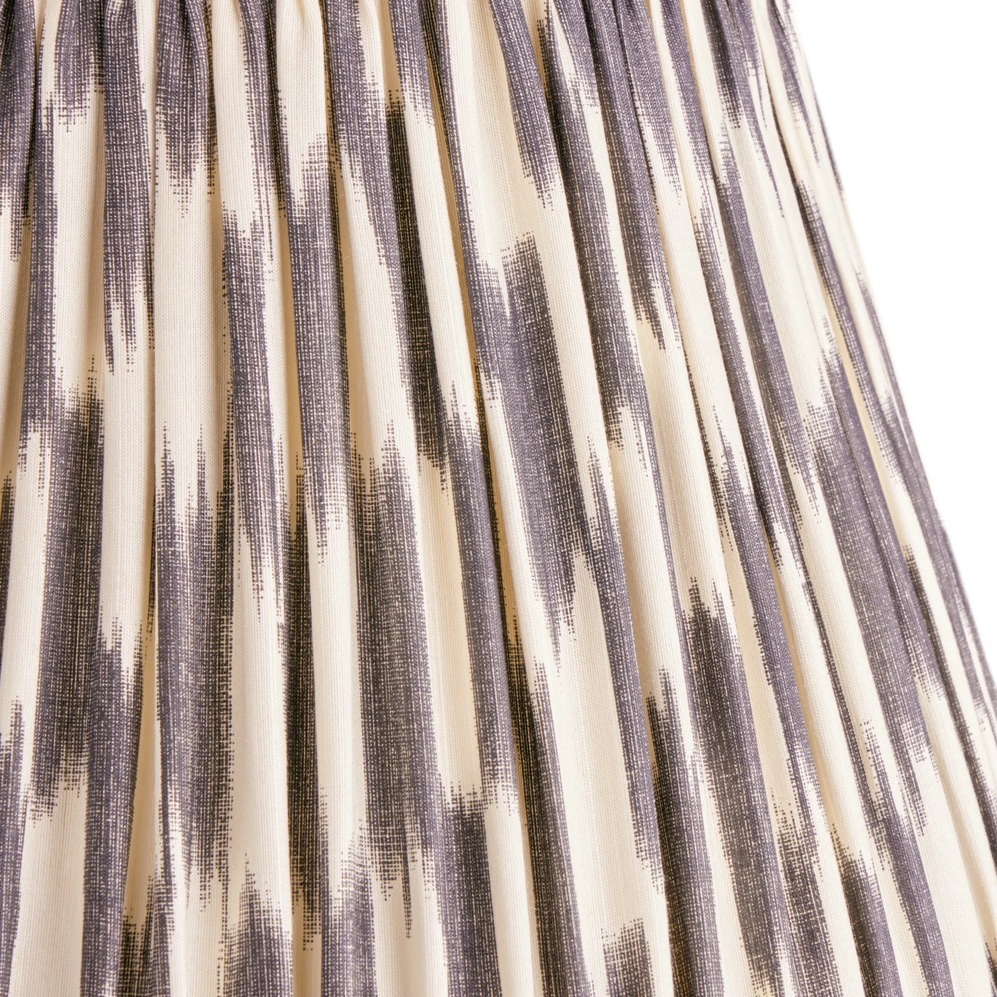 20cm empire silk ikat shade in black and cream Atlas