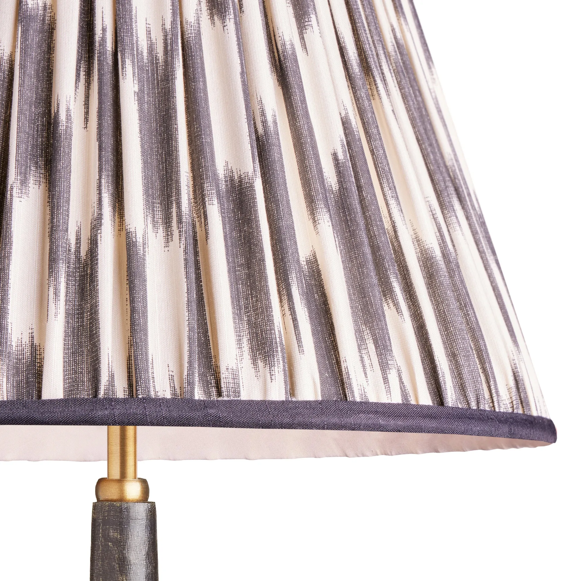 20cm empire silk ikat shade in black and cream Atlas