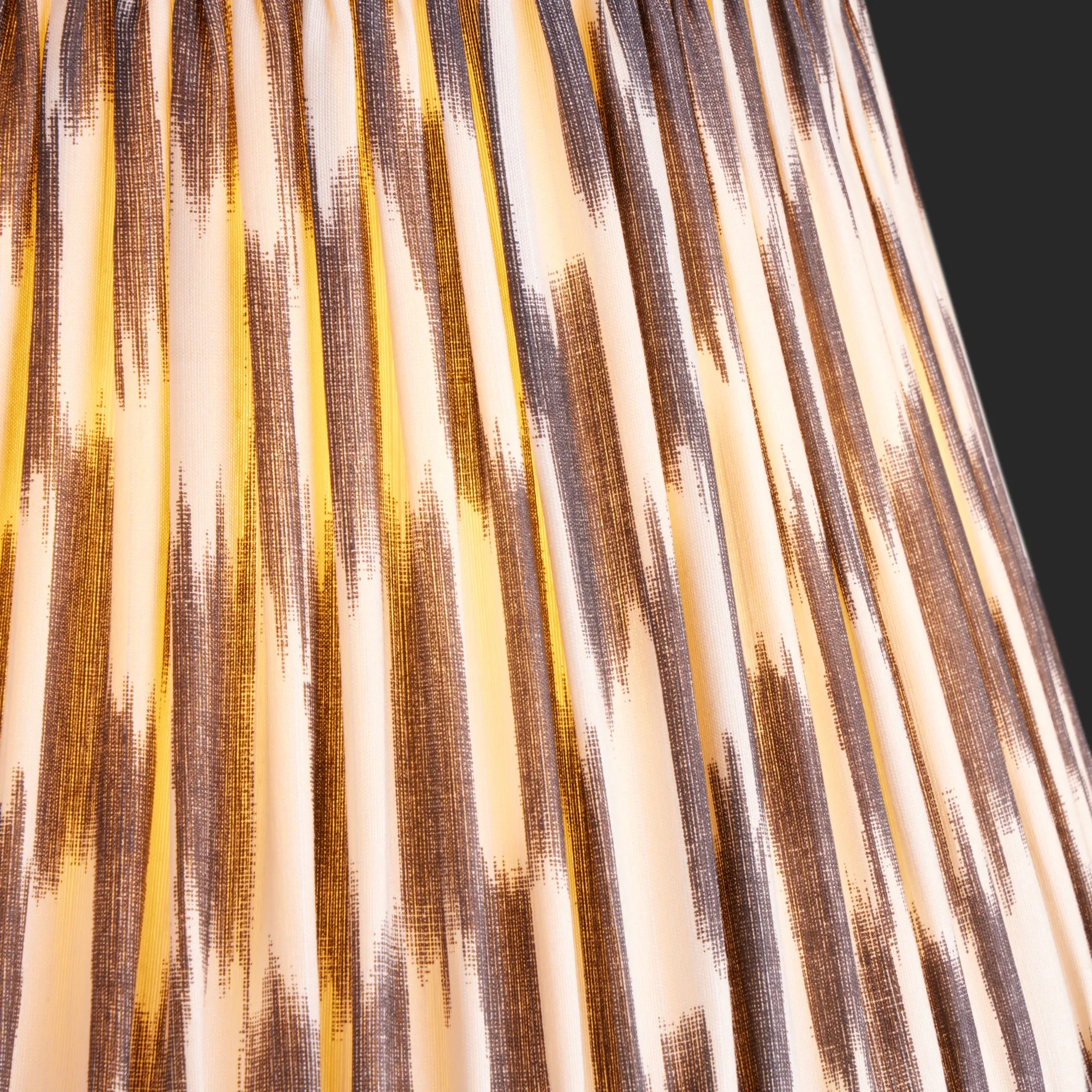 20cm empire silk ikat shade in black and cream Atlas
