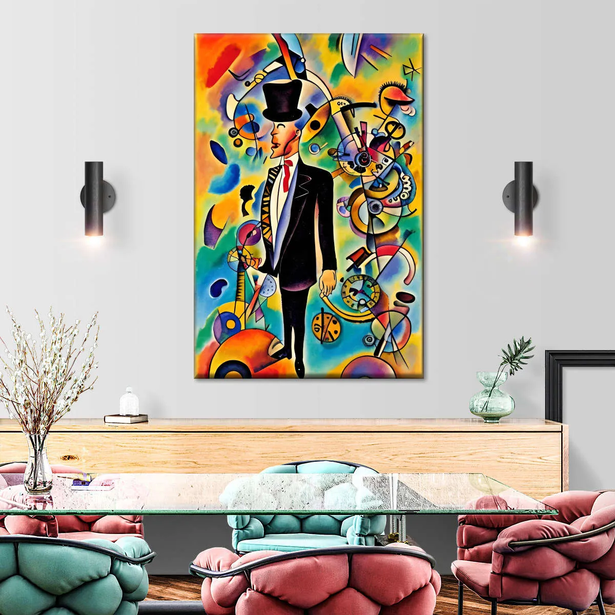 A Businessman - In The Style Of Picasso Wall Art