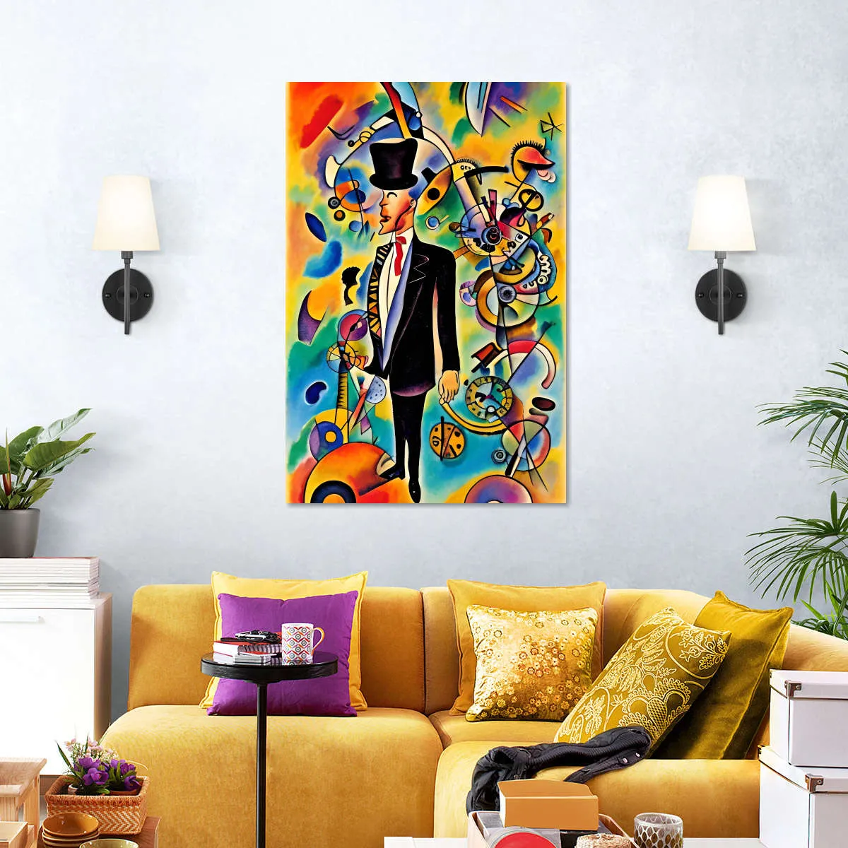 A Businessman - In The Style Of Picasso Wall Art