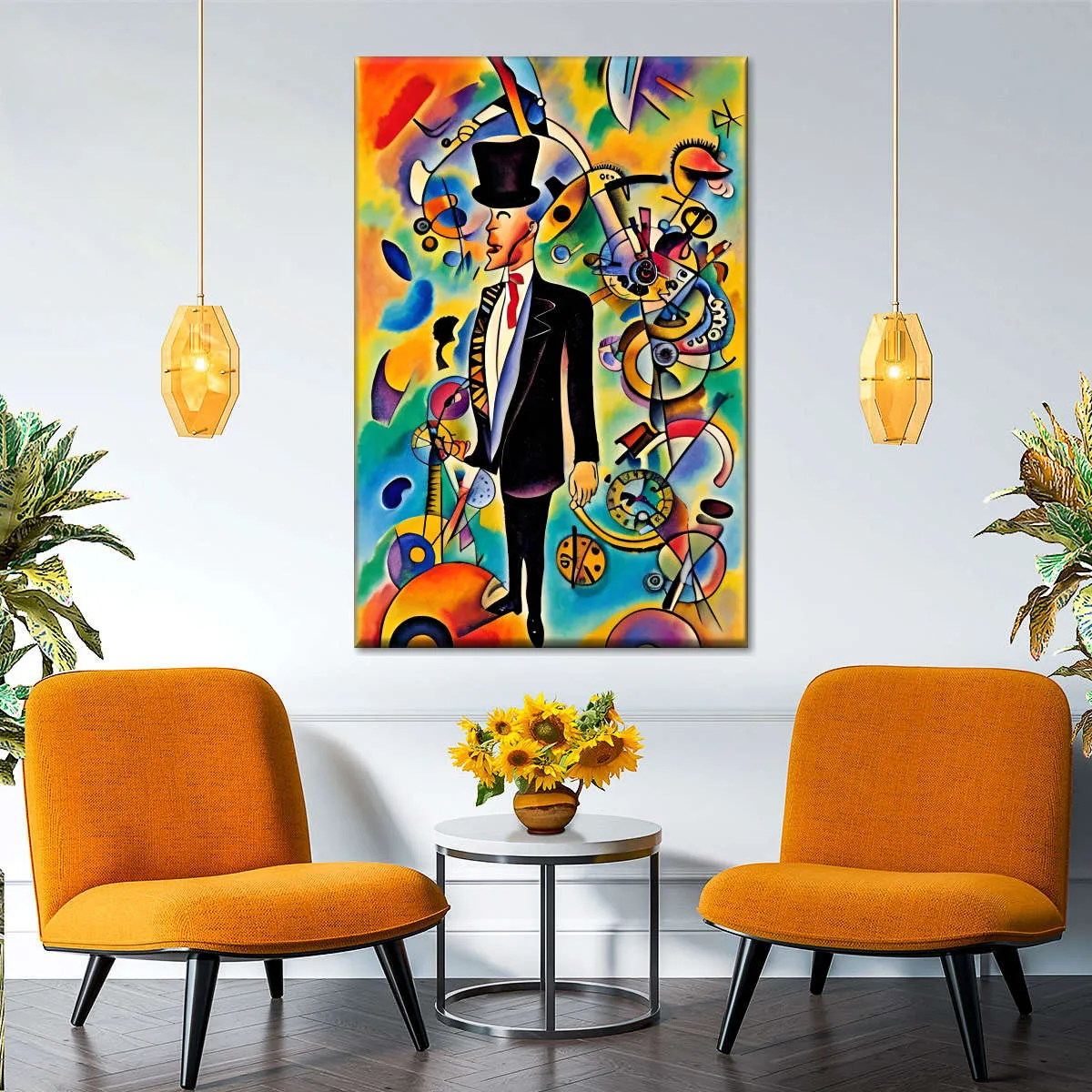 A Businessman - In The Style Of Picasso Wall Art