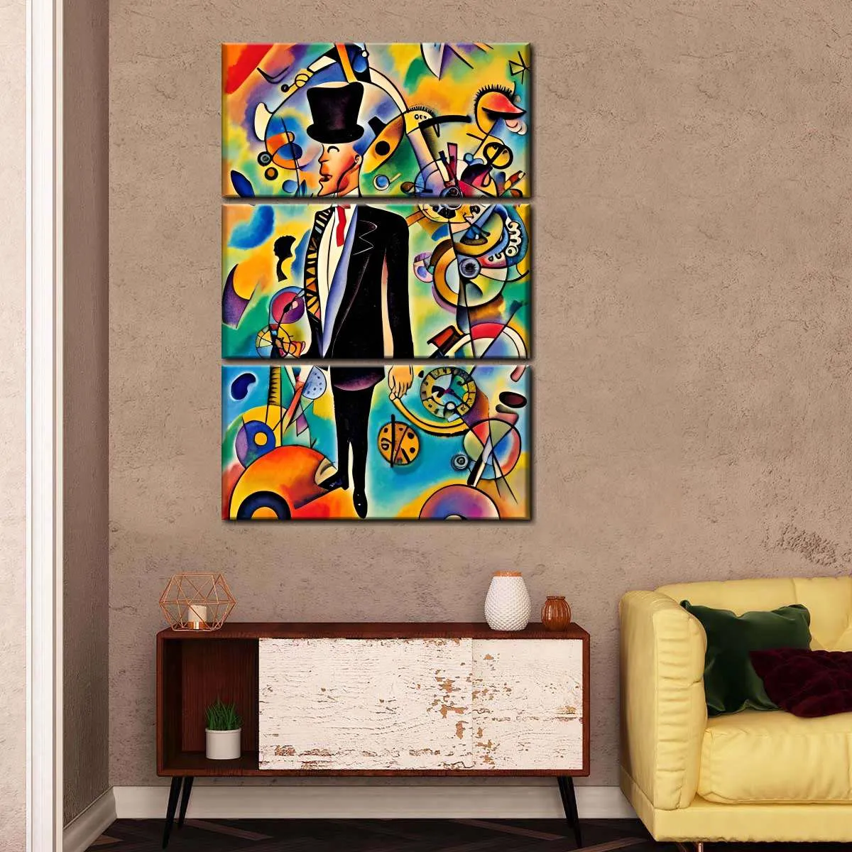 A Businessman - In The Style Of Picasso Wall Art