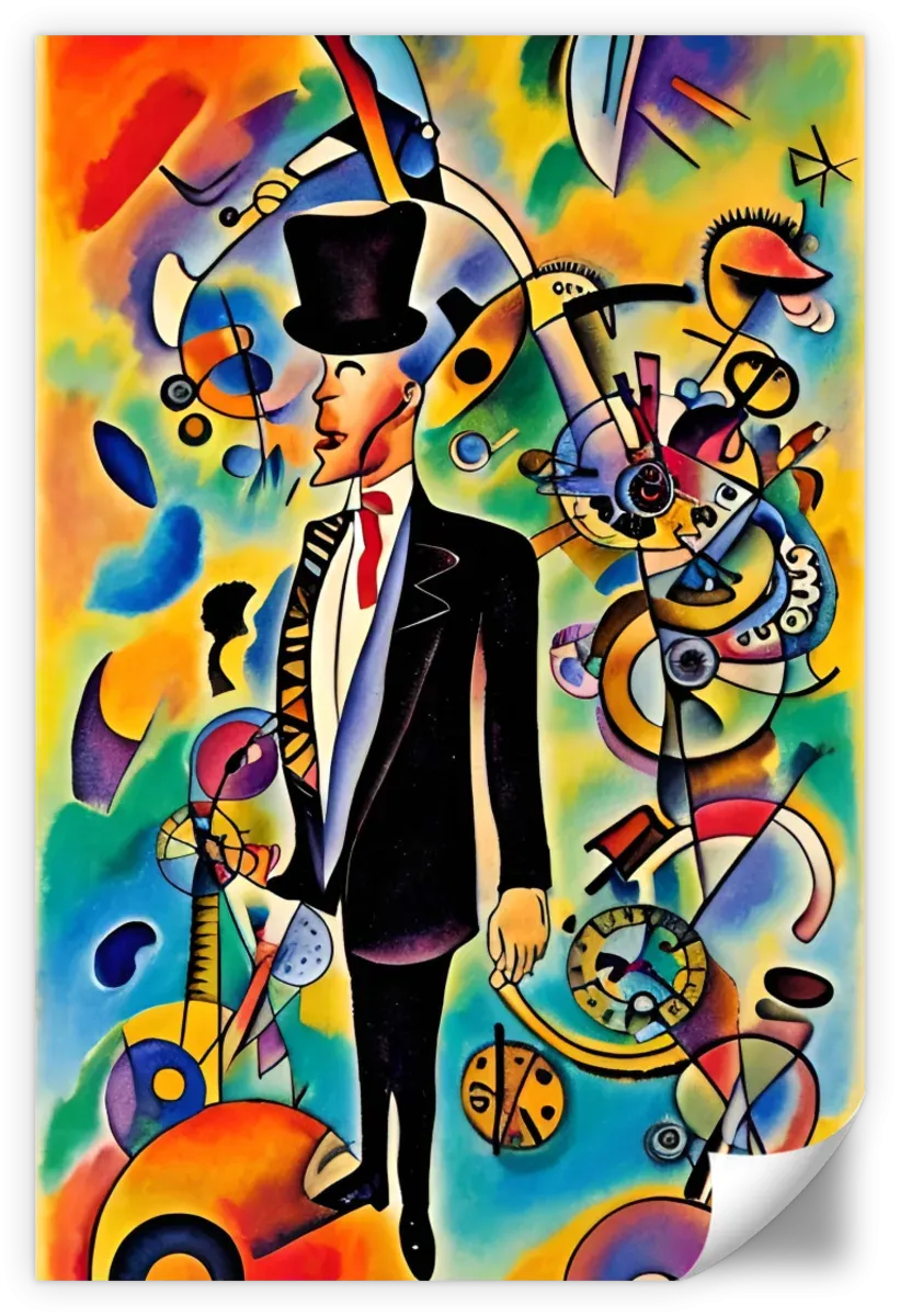 A Businessman - In The Style Of Picasso Wall Art