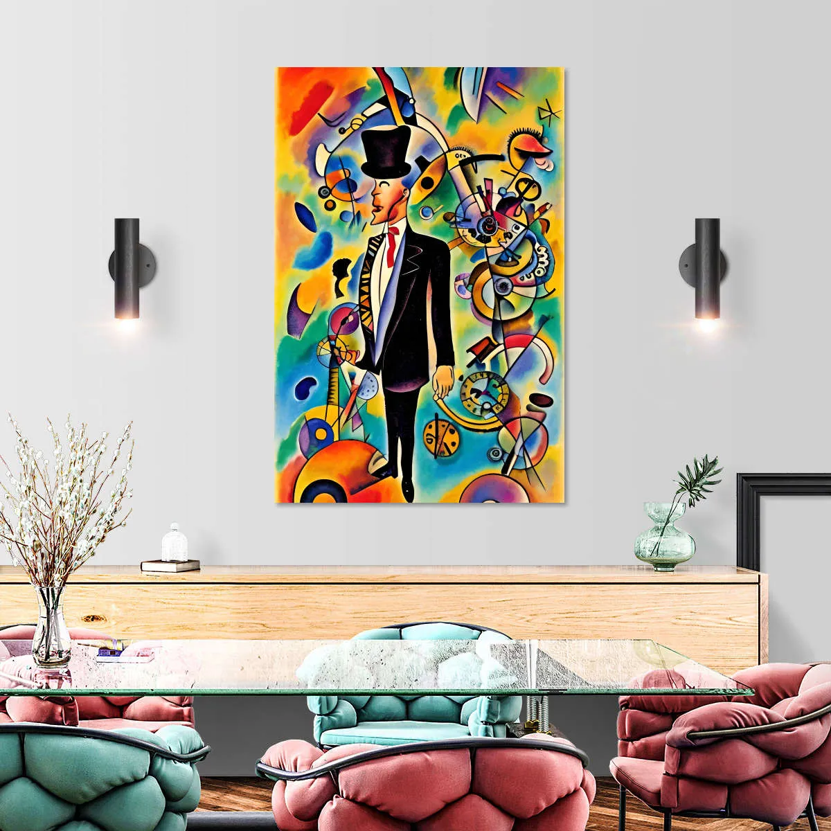 A Businessman - In The Style Of Picasso Wall Art
