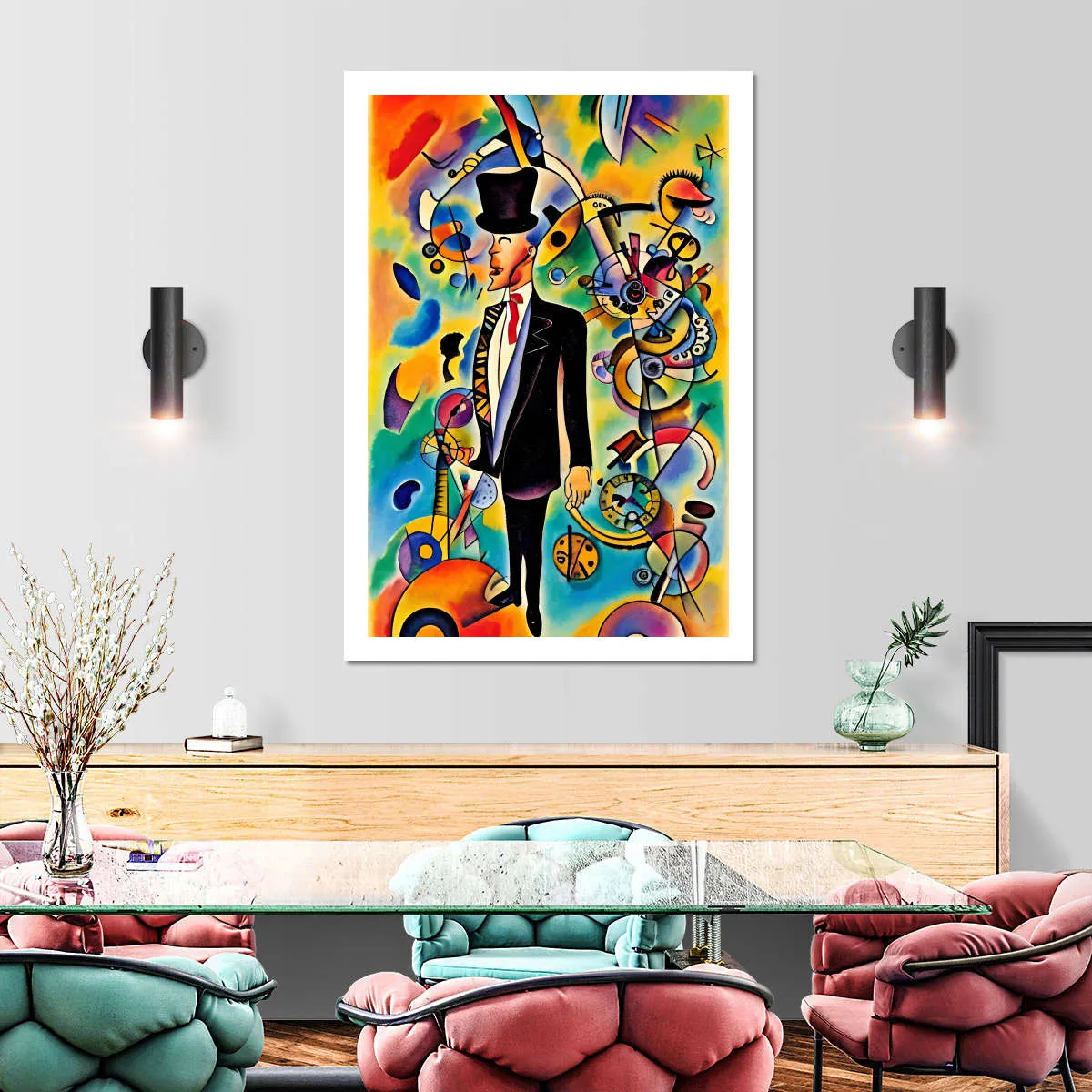 A Businessman - In The Style Of Picasso Wall Art