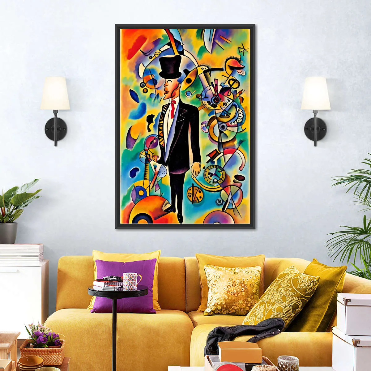 A Businessman - In The Style Of Picasso Wall Art