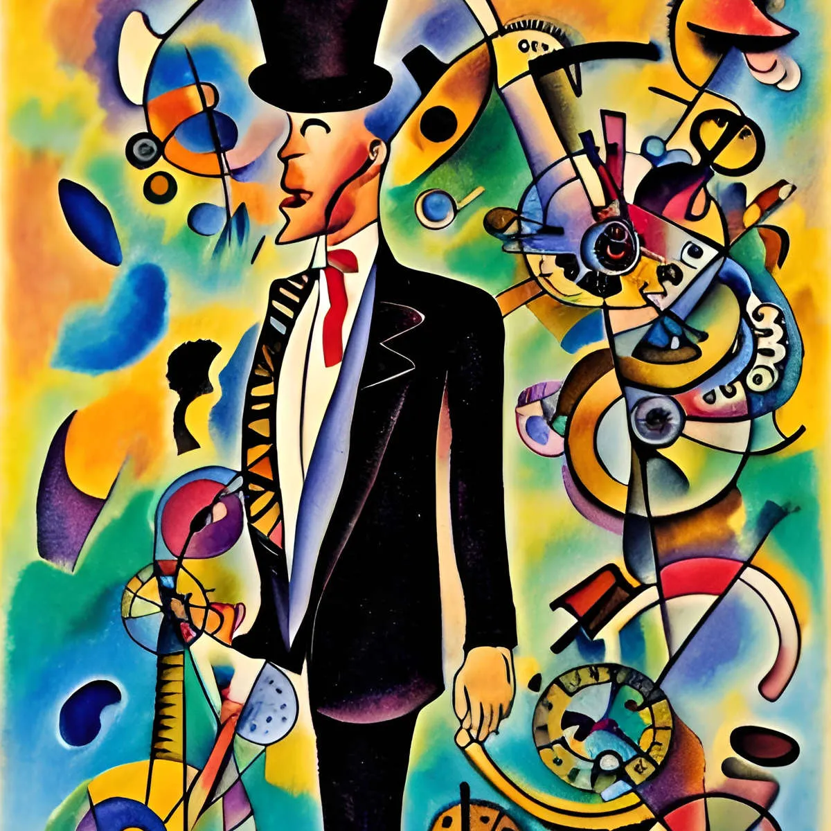 A Businessman - In The Style Of Picasso Wall Art