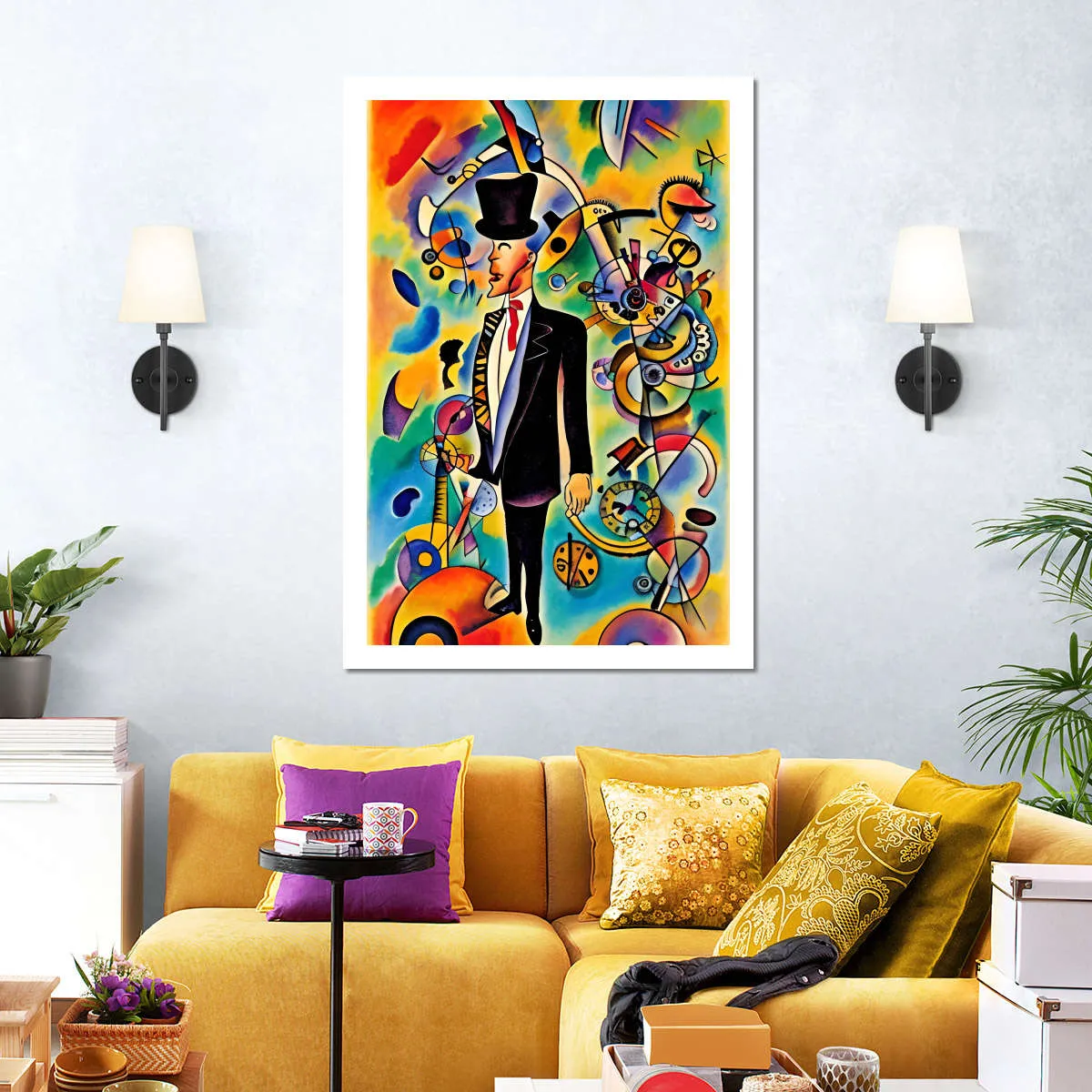 A Businessman - In The Style Of Picasso Wall Art
