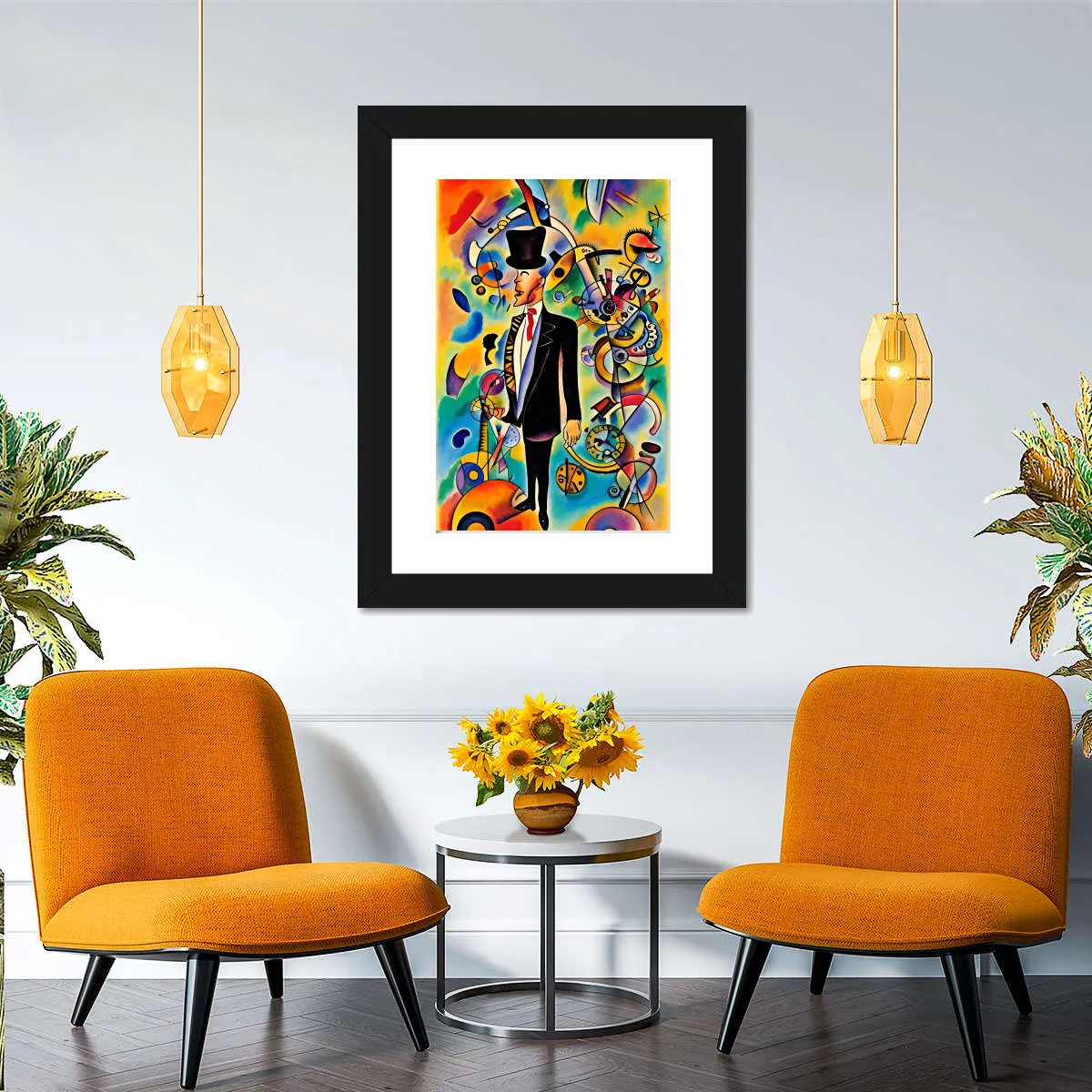 A Businessman - In The Style Of Picasso Wall Art