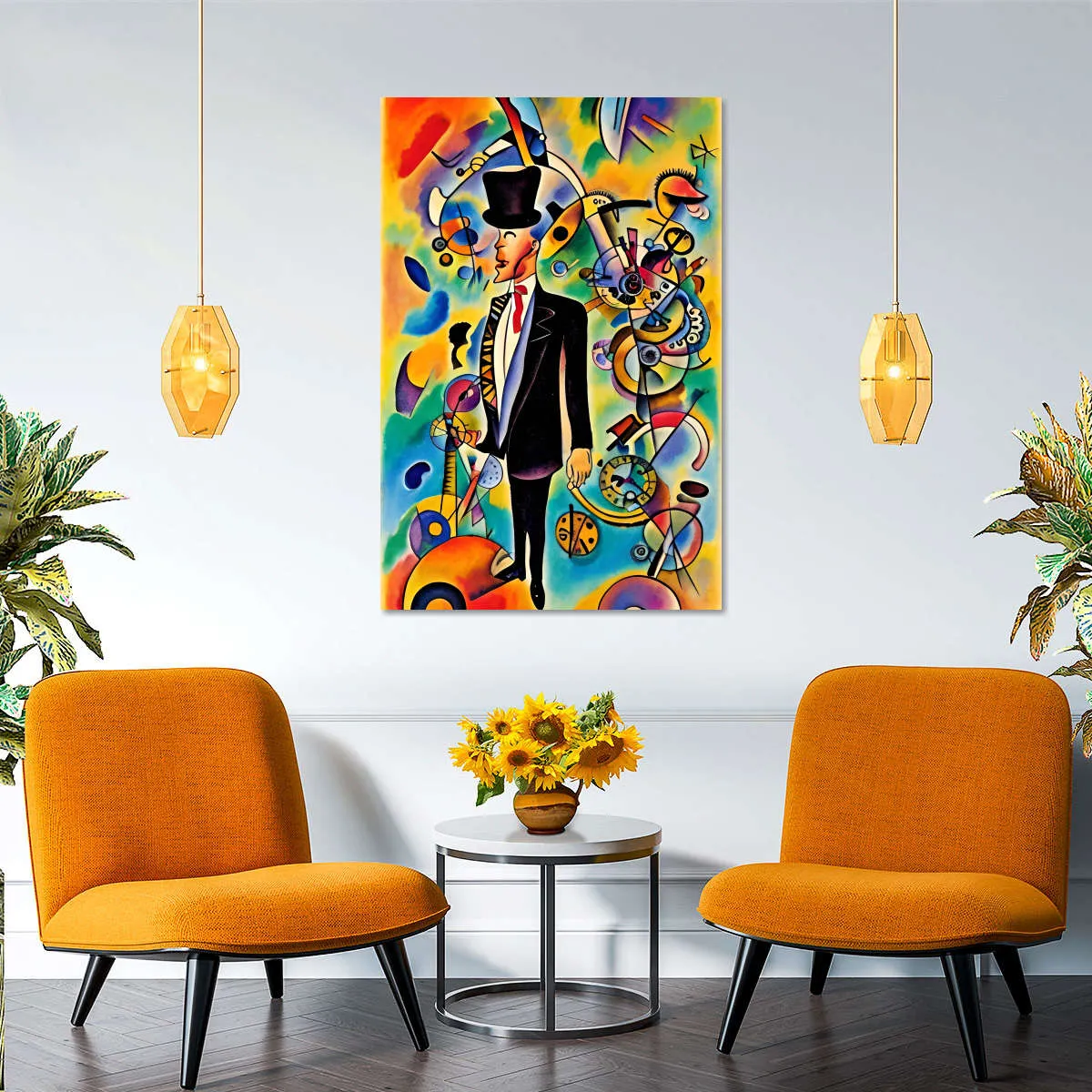 A Businessman - In The Style Of Picasso Wall Art