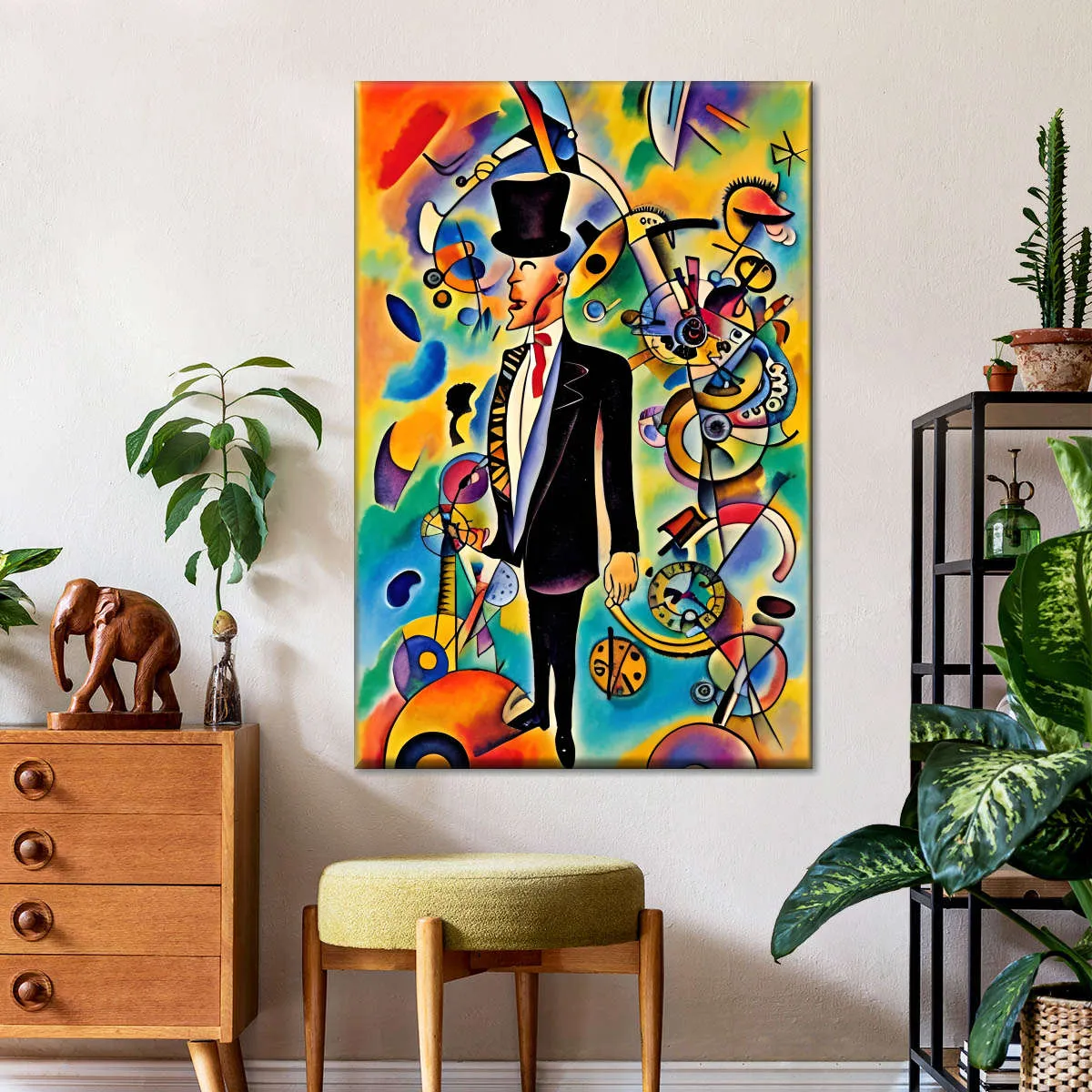 A Businessman - In The Style Of Picasso Wall Art