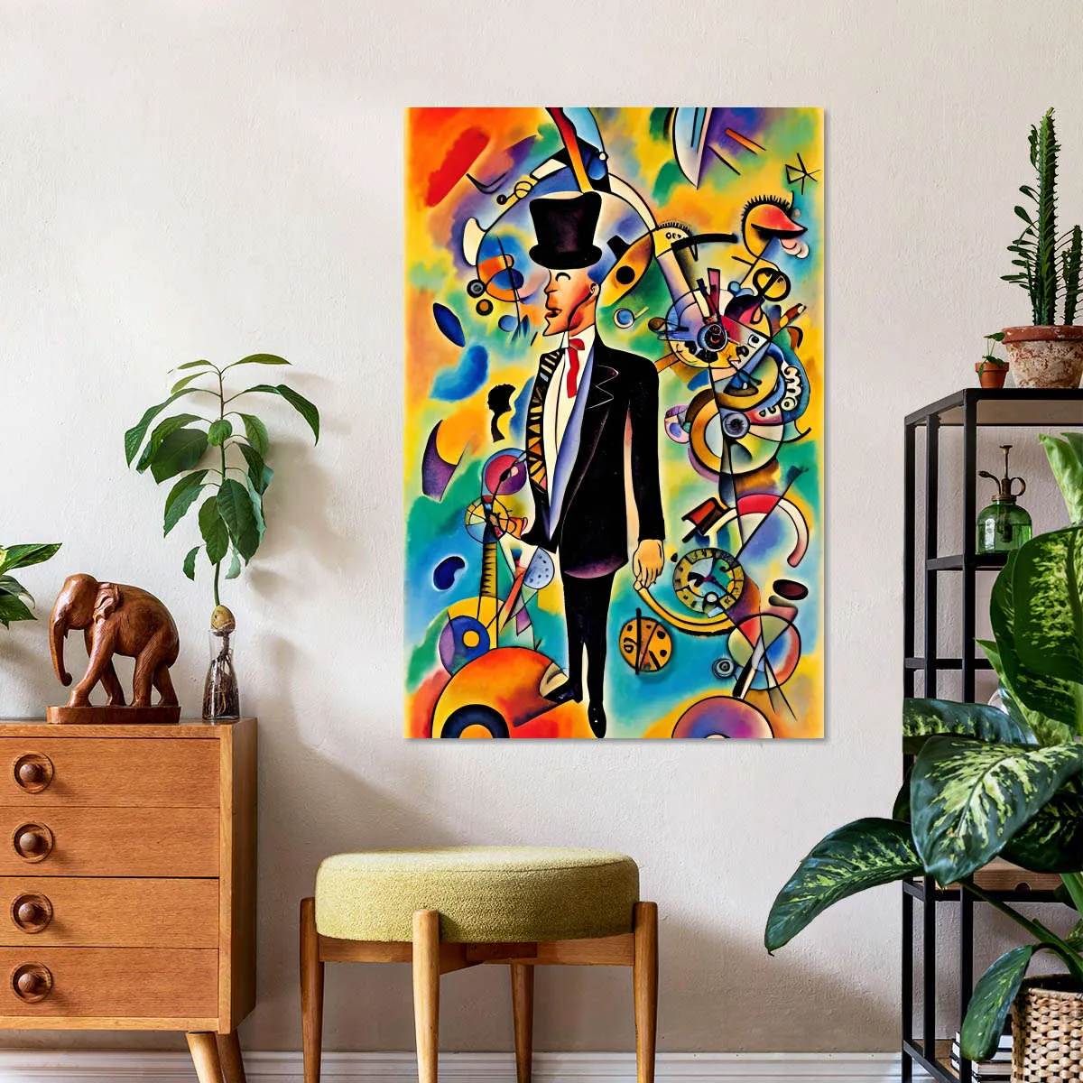 A Businessman - In The Style Of Picasso Wall Art