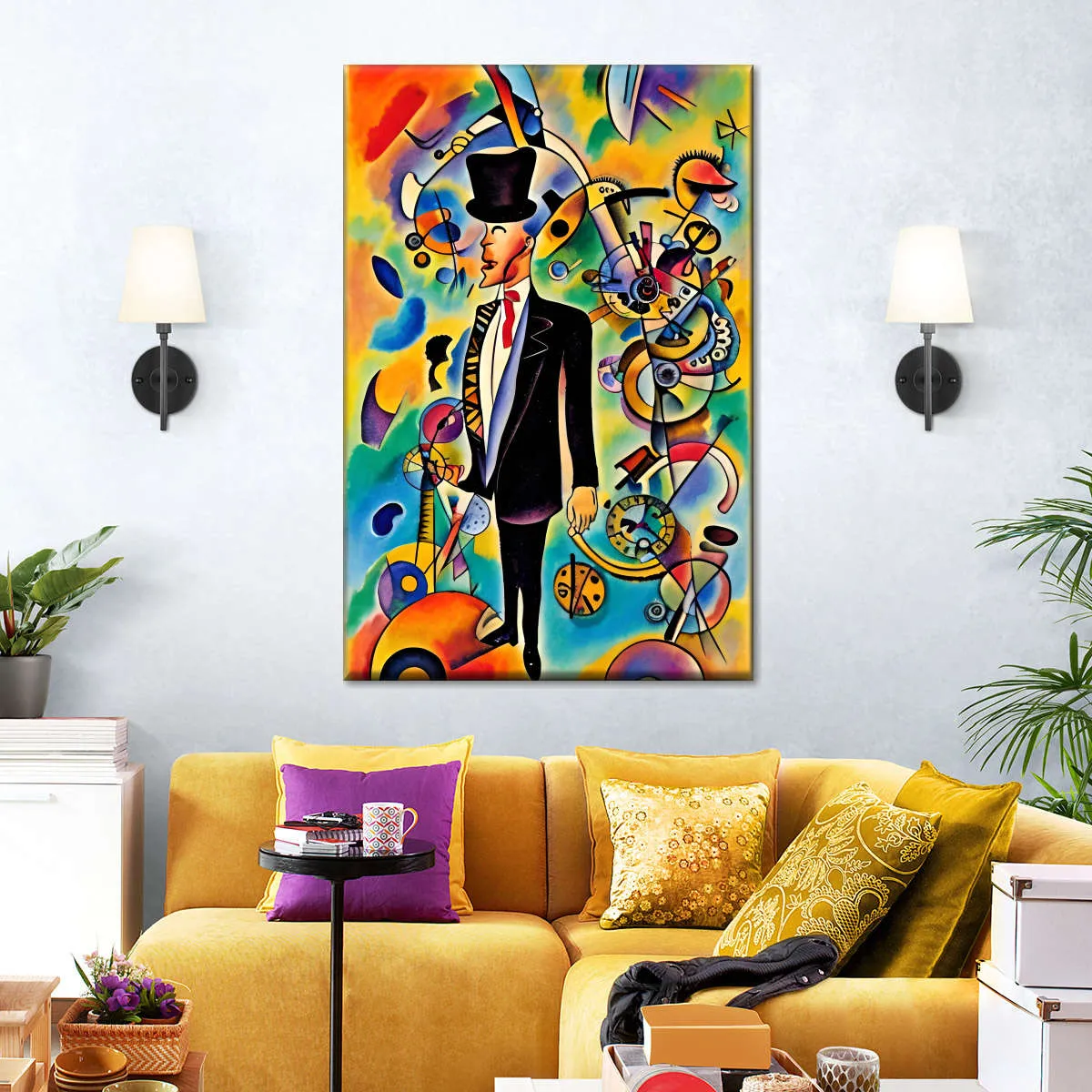 A Businessman - In The Style Of Picasso Wall Art