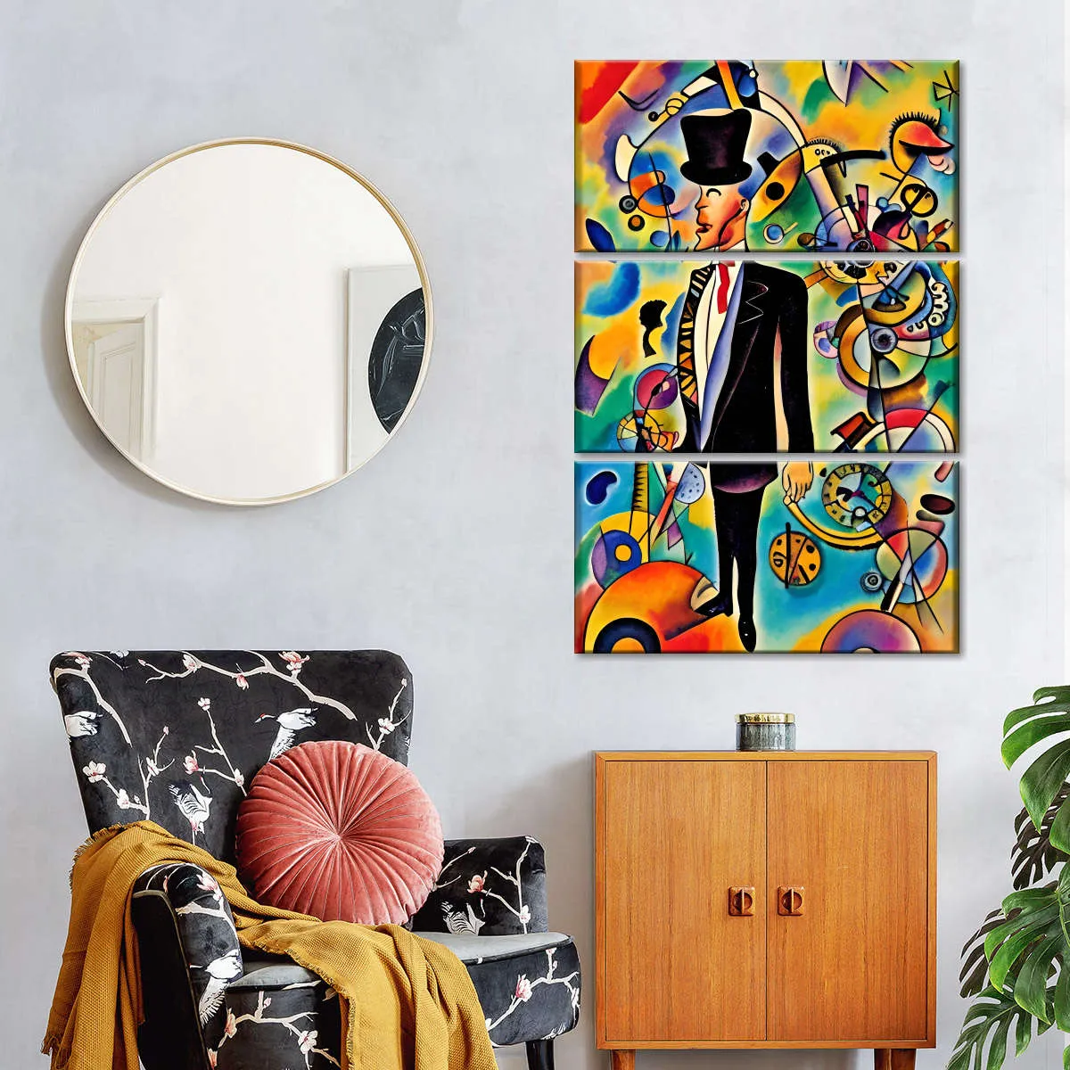 A Businessman - In The Style Of Picasso Wall Art