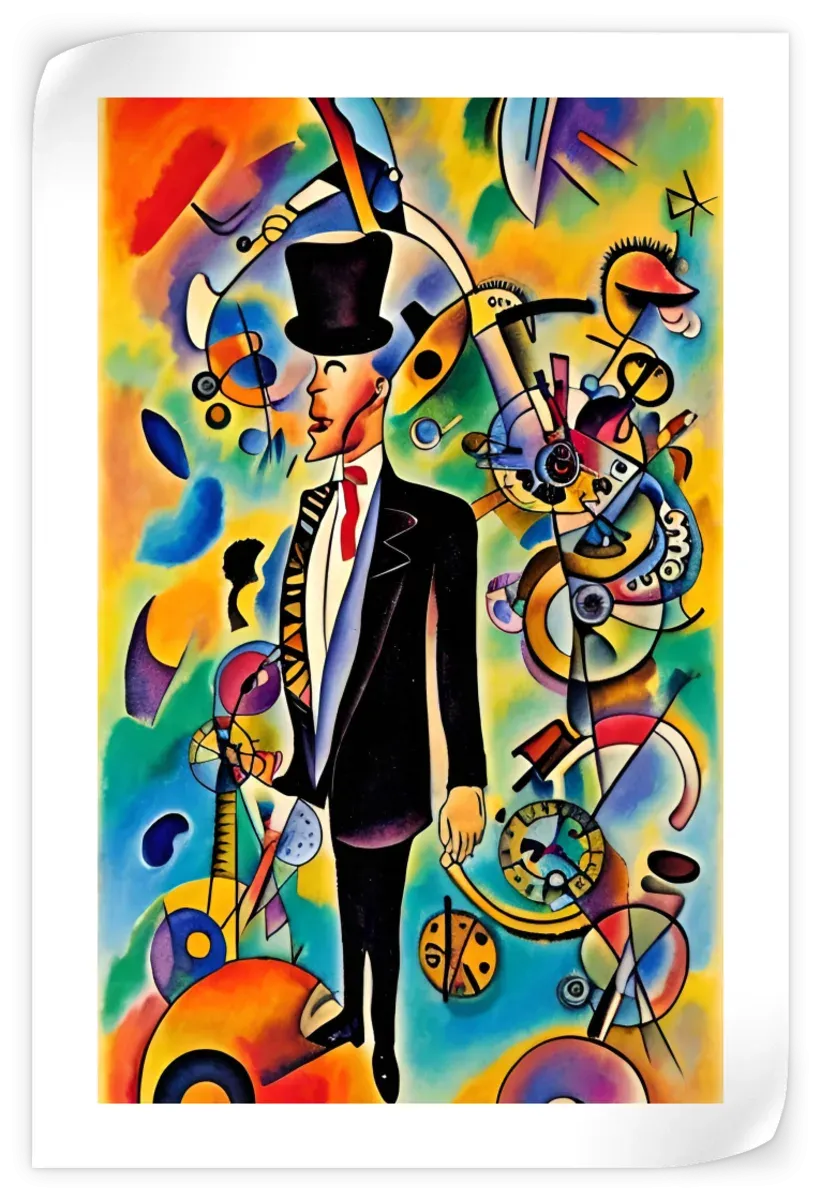 A Businessman - In The Style Of Picasso Wall Art