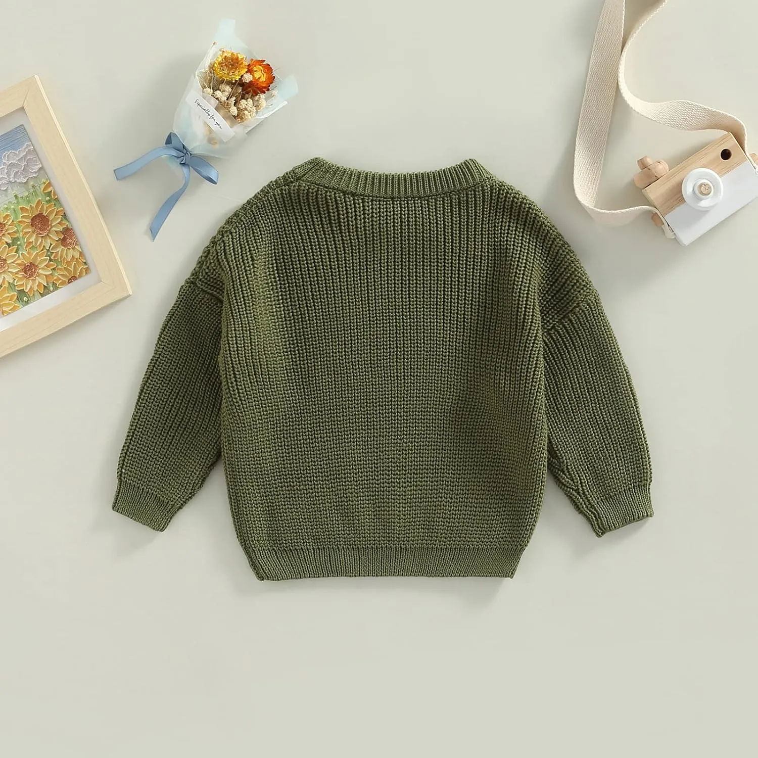 Baby Girl Boy Knit Sweater Blouse Pullover Sweatshirt Warm Crewneck Long Sleeve Tops for Infant Toddler