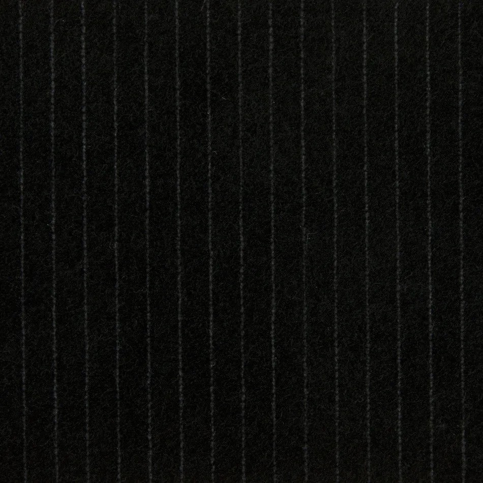 Black Pinstripe Stretch Velvet 116