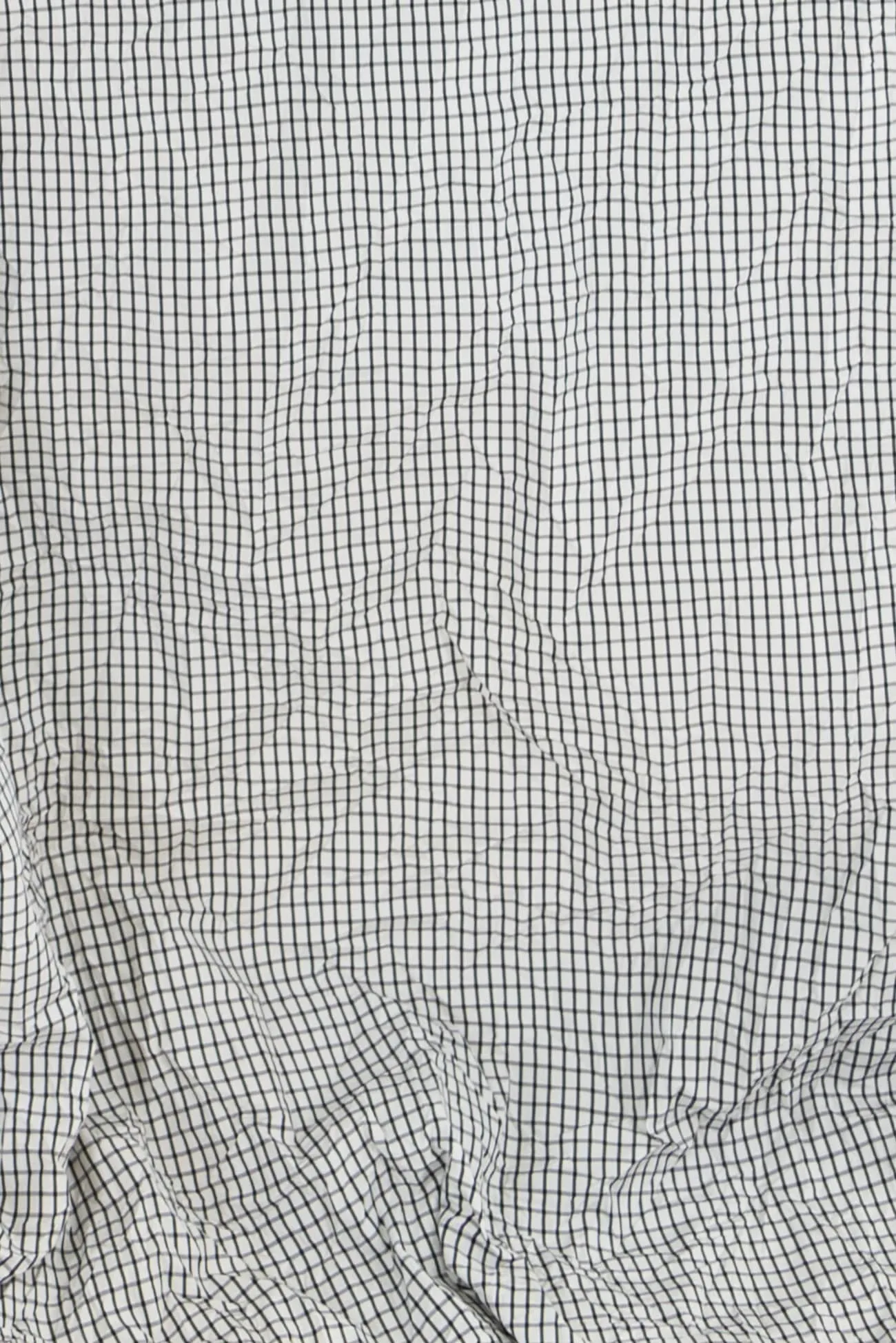 Black Windowpane Check Taffeta Woven