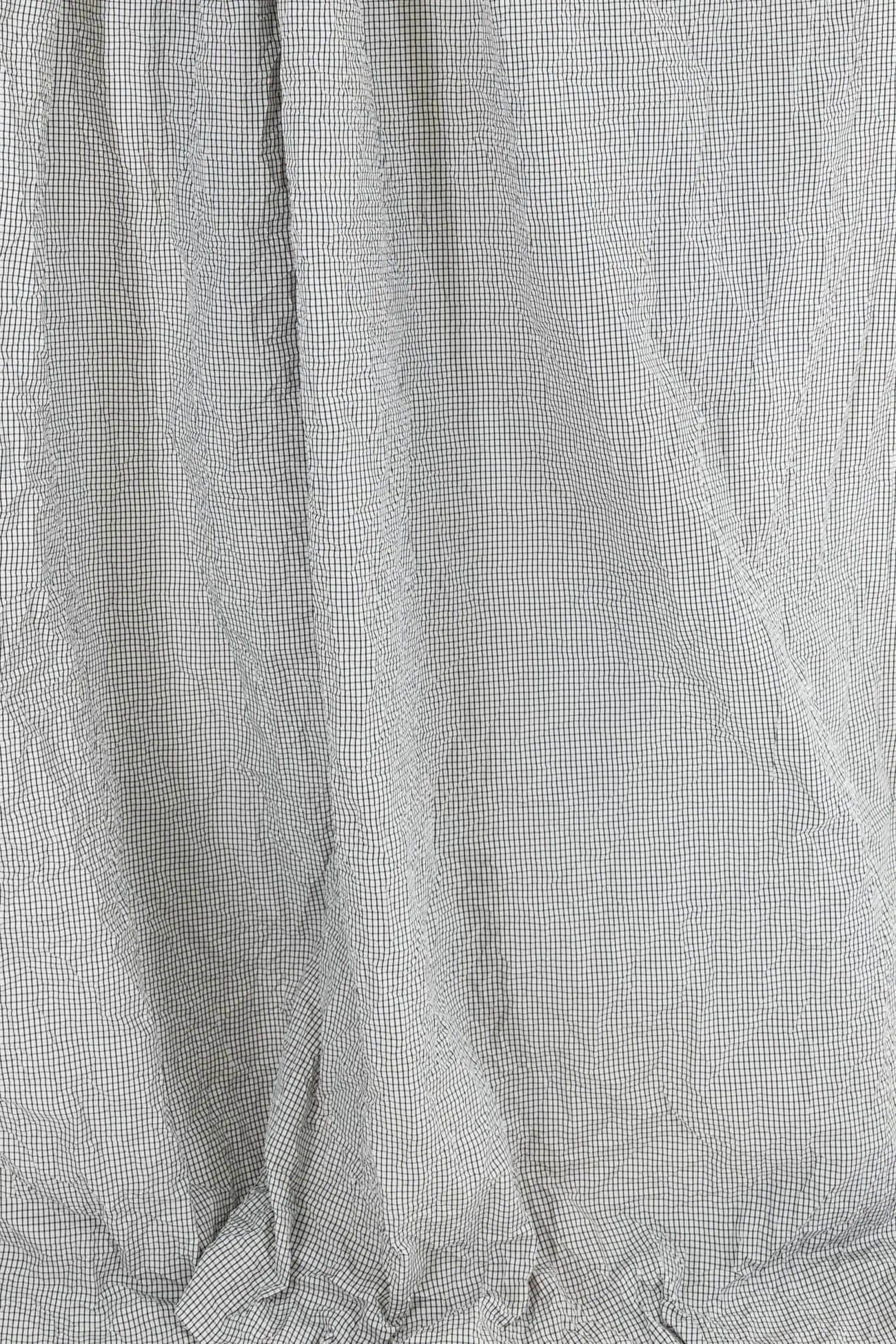 Black Windowpane Check Taffeta Woven