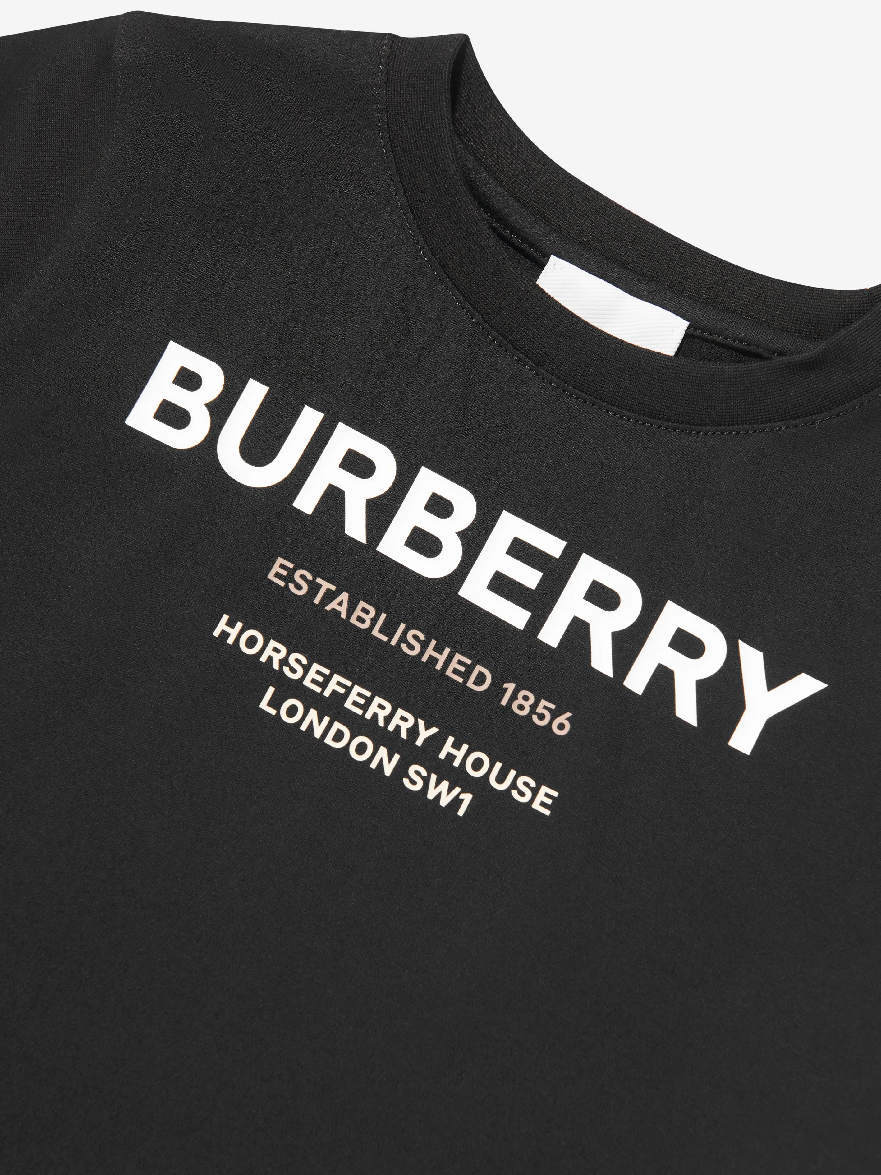 Burberry Boys Cedar Logo T-Shirt In Black