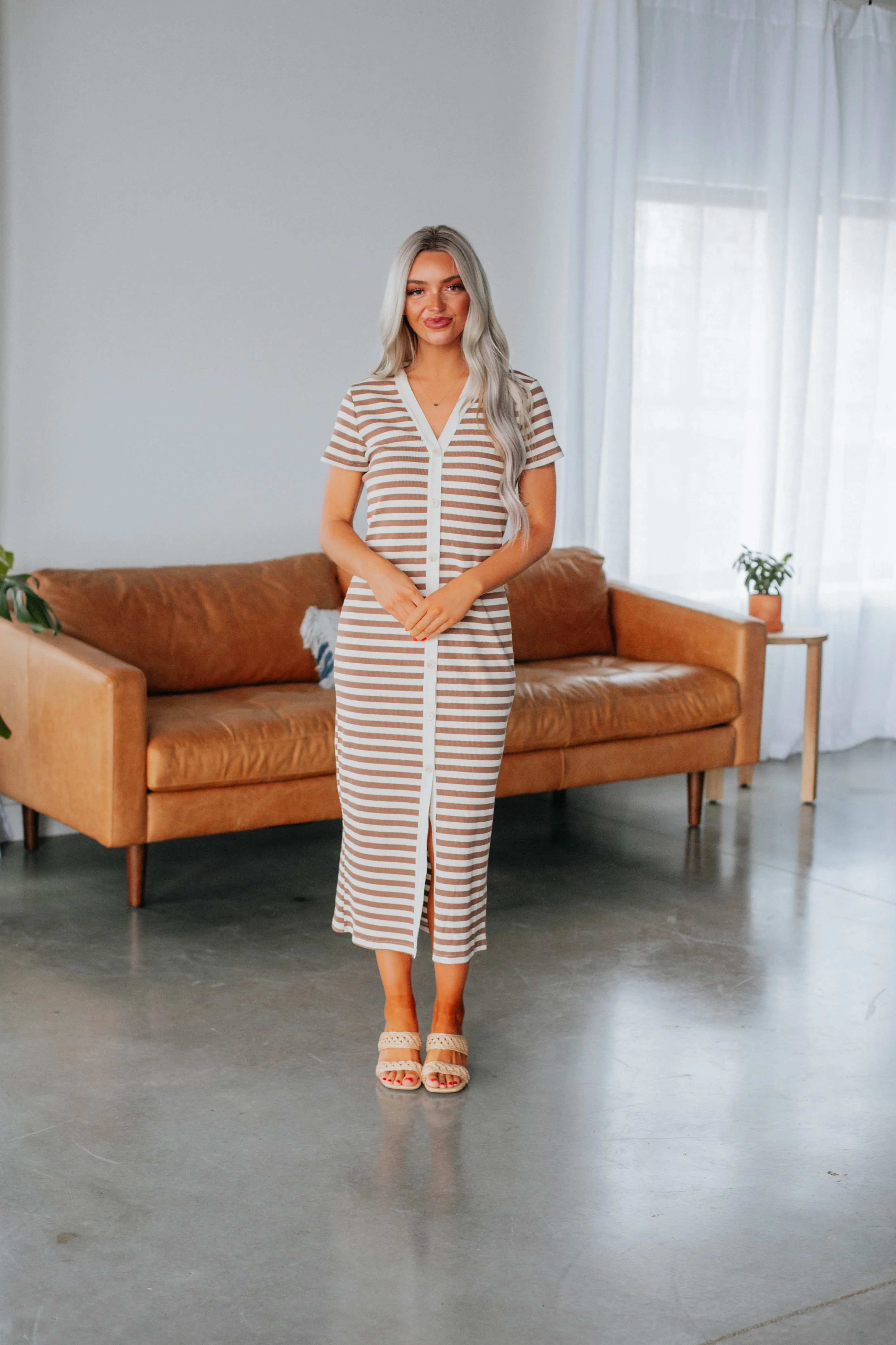 Chrisley Striped Midi Dress