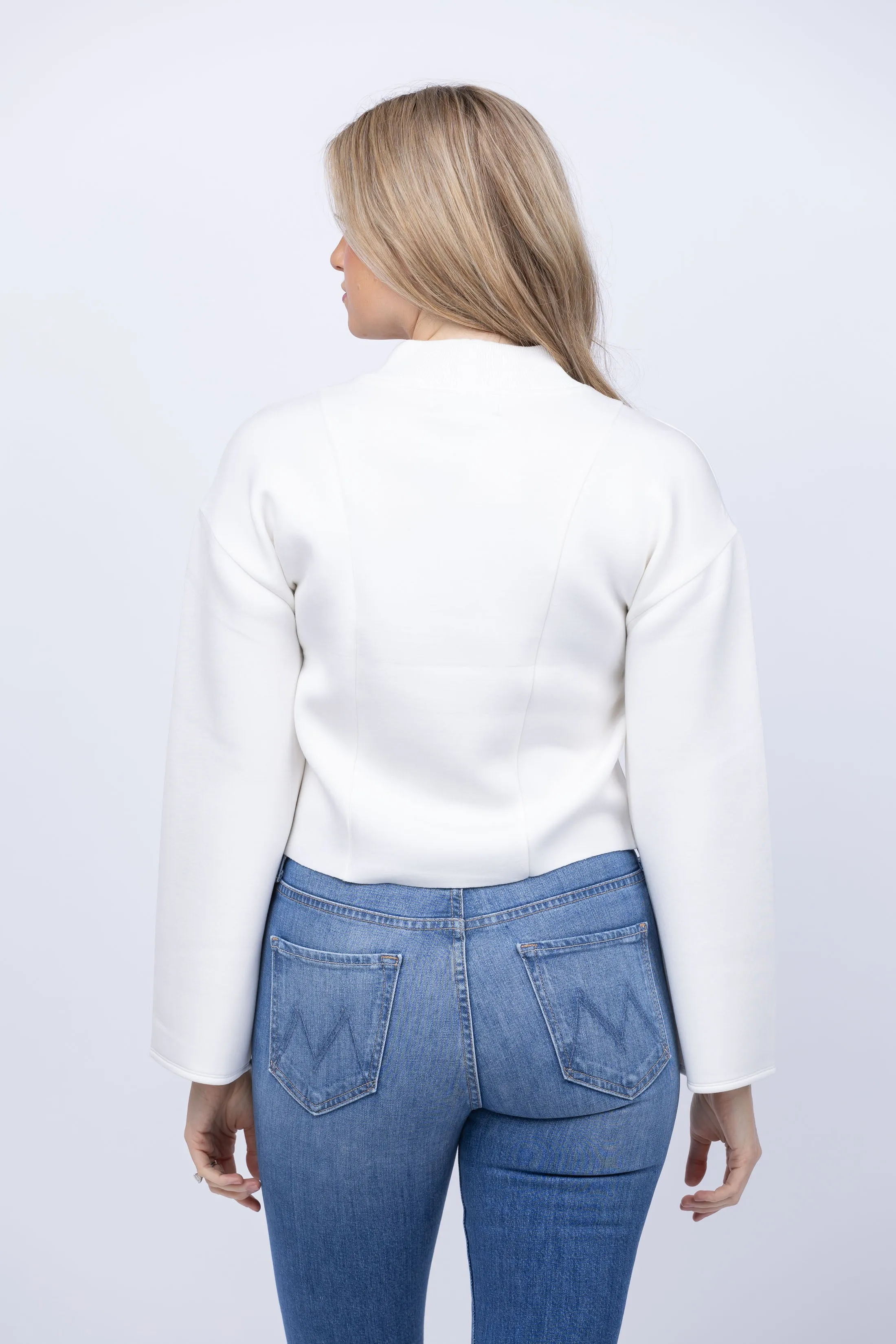dh New York Erika Scuba Top in White