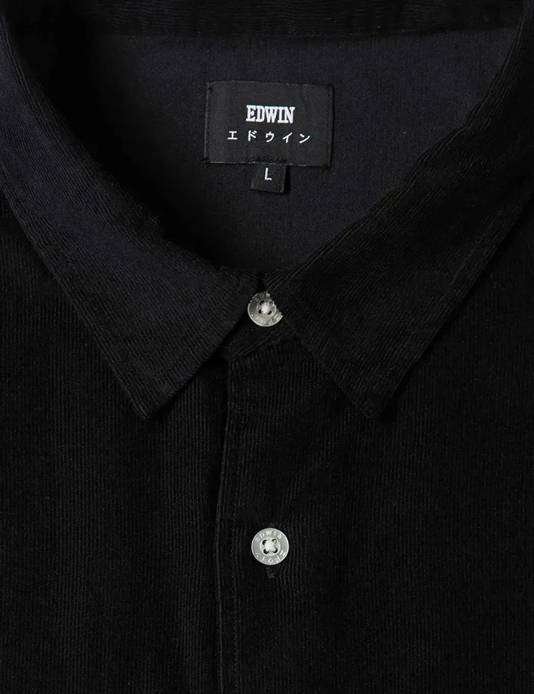 Edwin Minimal Babycord Shirt - Black