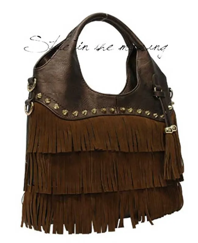 Fringe with Tassles Designer Inspired Handbag