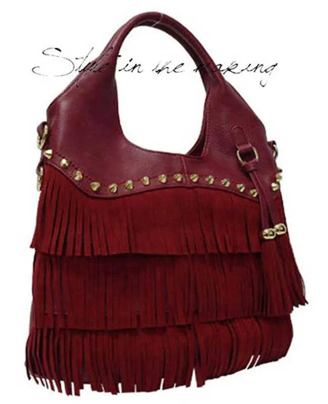 Fringe with Tassles Designer Inspired Handbag