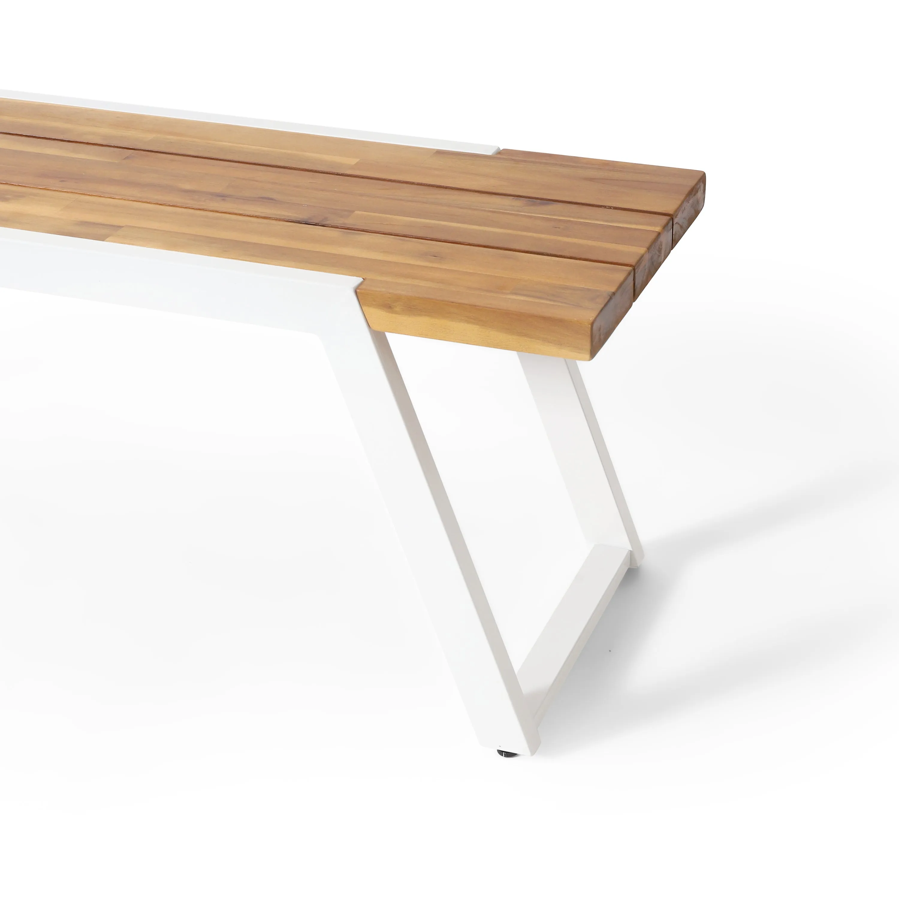 Gebo Outdoor Modern Acacia Wood Dining Bench