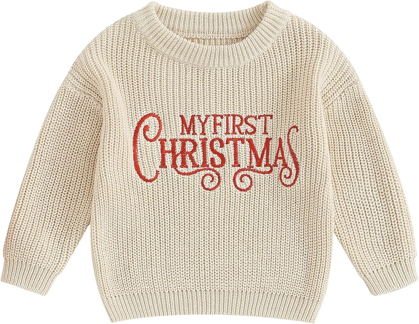 Infant Baby Boy Girl Oversized Knit Sweater Chunky Long Sleeve Pullover Sweater Shirts Warm Fall Winter Tops Clothes