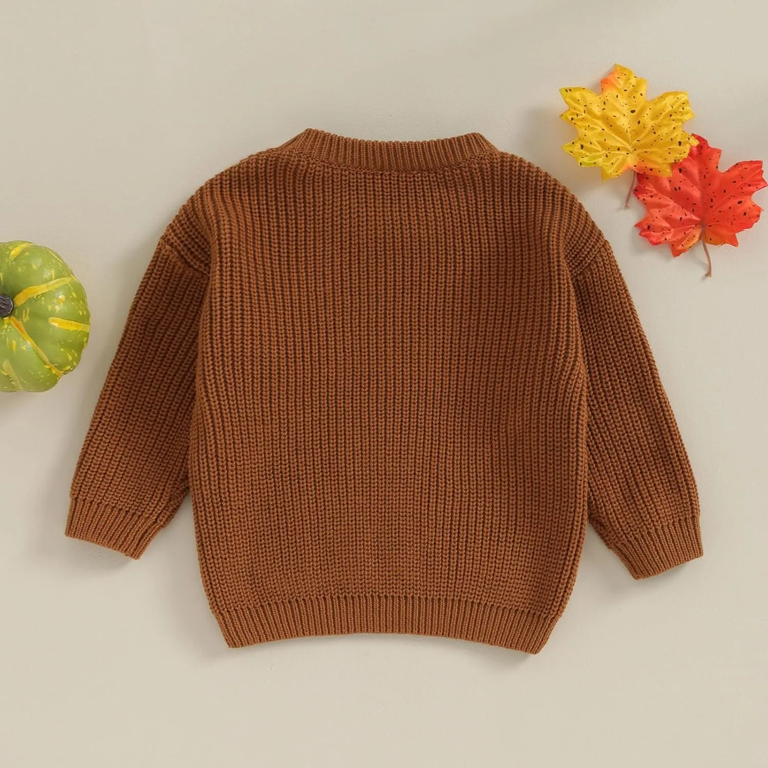 Infant Baby Boy Girl Oversized Knit Sweater Chunky Long Sleeve Pullover Sweater Shirts Warm Fall Winter Tops Clothes