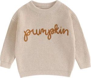 Infant Baby Boy Girl Oversized Knit Sweater Chunky Long Sleeve Pullover Sweater Shirts Warm Fall Winter Tops Clothes