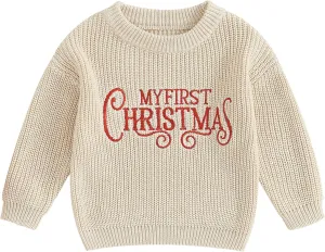 Infant Baby Boy Girl Oversized Knit Sweater Chunky Long Sleeve Pullover Sweater Shirts Warm Fall Winter Tops Clothes