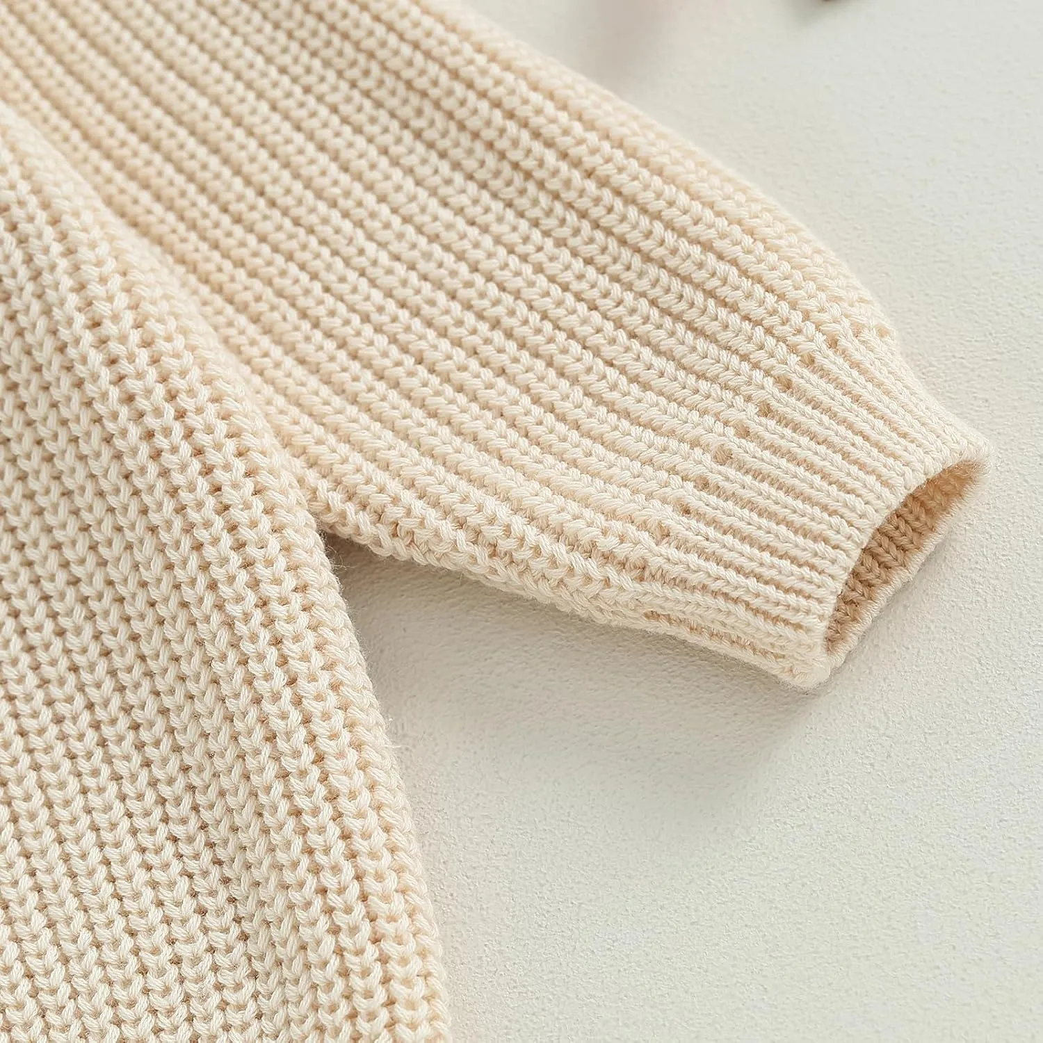 Infant Baby Boy Girl Oversized Knit Sweater Chunky Long Sleeve Pullover Sweater Shirts Warm Fall Winter Tops Clothes