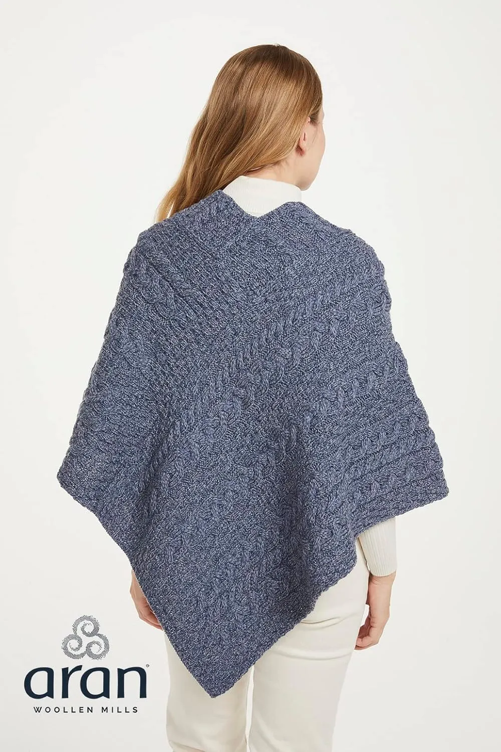 Irish 100% Merino Wool Poncho for Women Made in Ireland