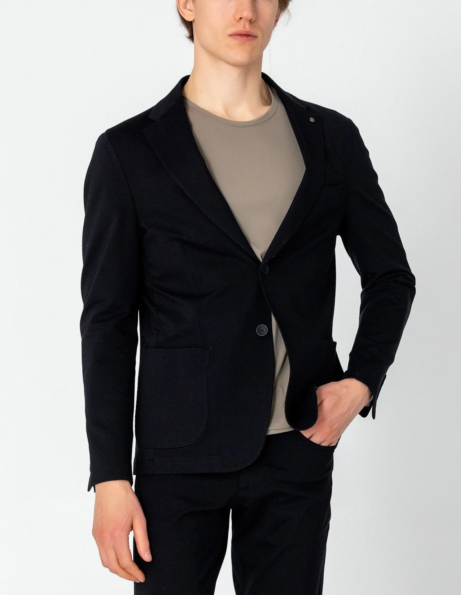 Lightweight Patch Pocket Jacket - Black