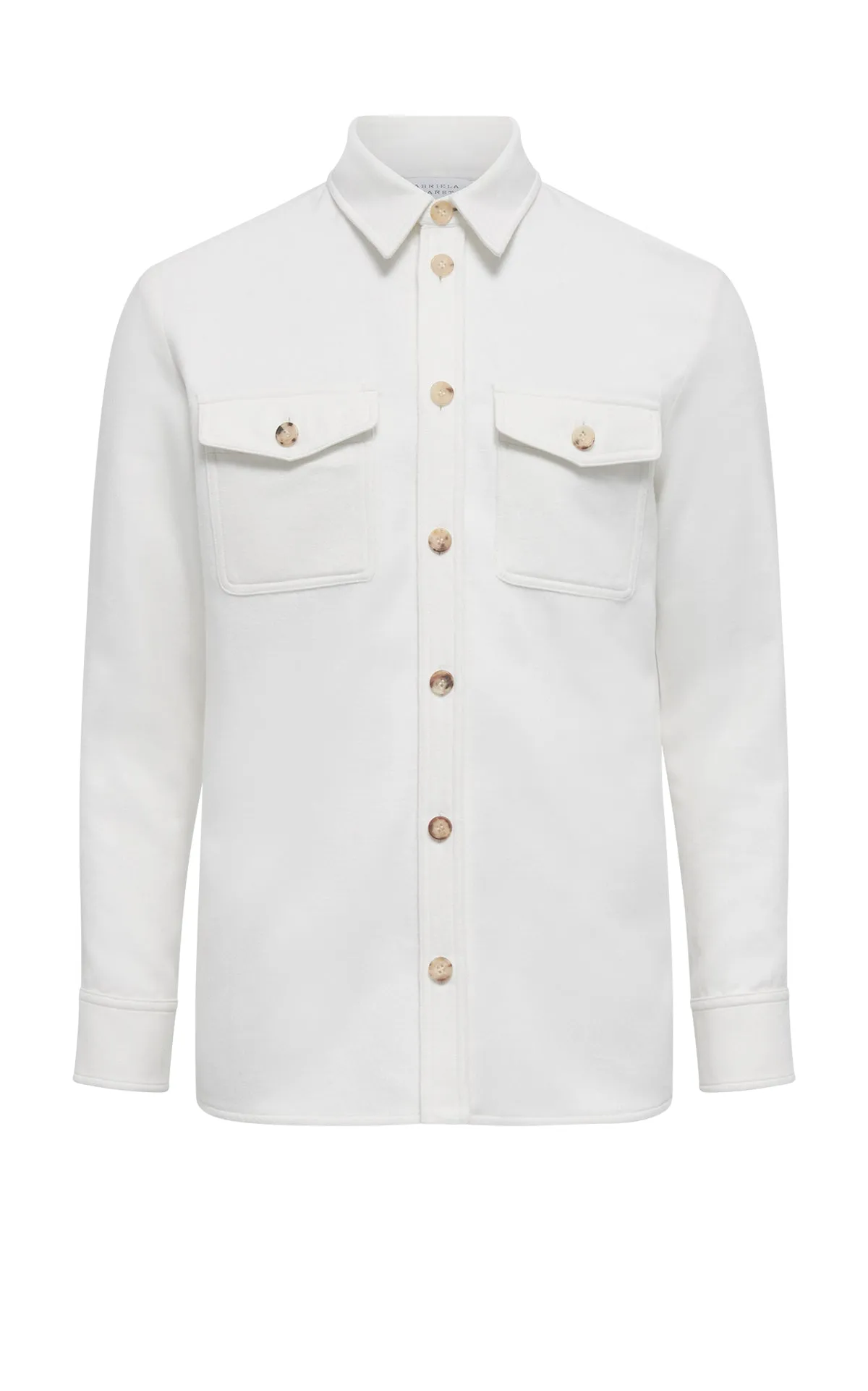 Lucas Overshirt in Ivory Winter Silk