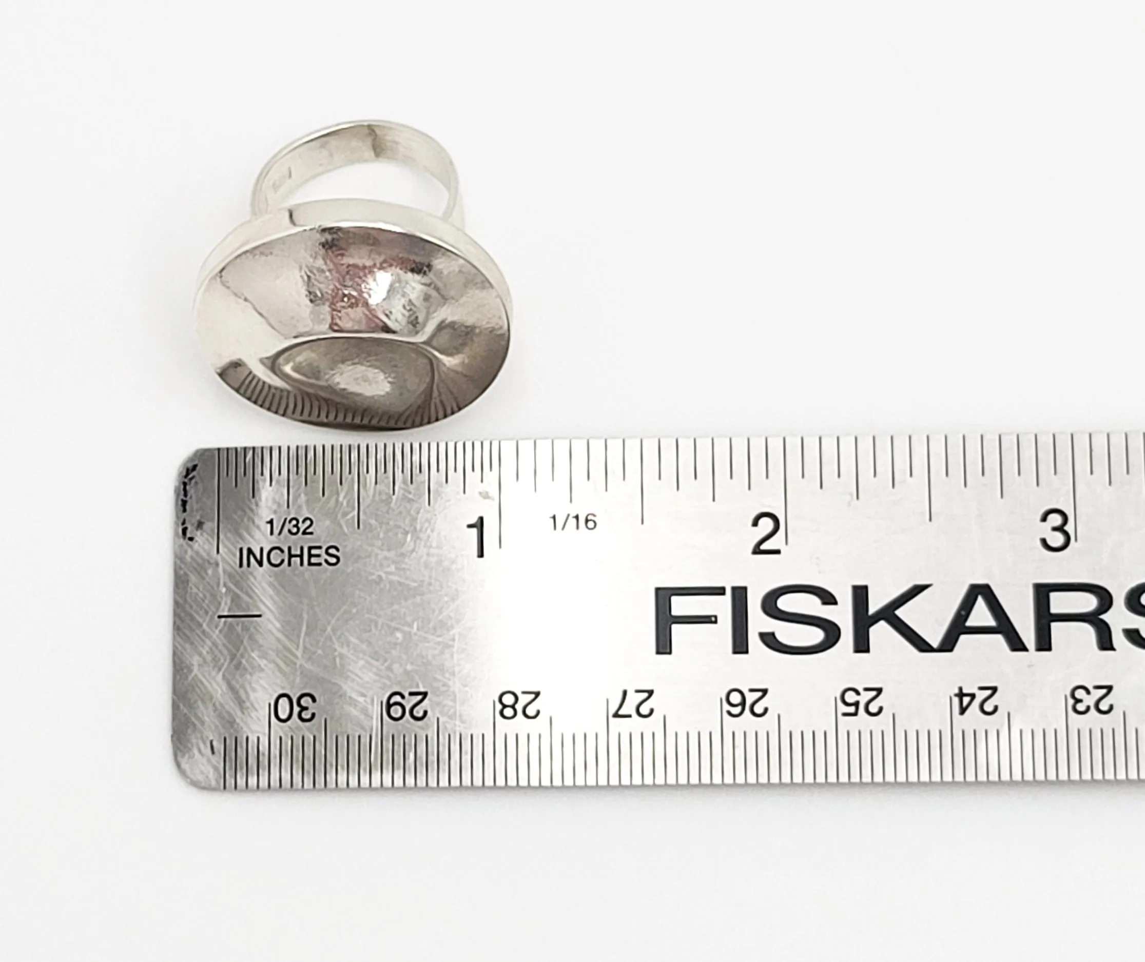 Matti J Hyvärinen Sirokoru Finland Abstract Mod Sterling Silver Ring Circa 1972