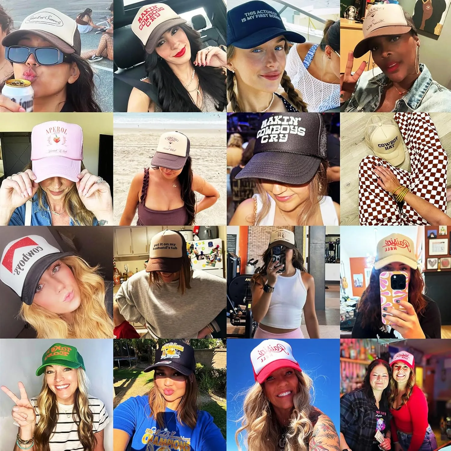 Members Only RBF Club Vintage Trucker Hat | Happier Than I Look | Premium Trendy Baseball Hat for Adults