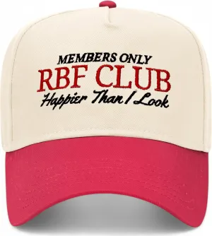 Members Only RBF Club Vintage Trucker Hat | Happier Than I Look | Premium Trendy Baseball Hat for Adults