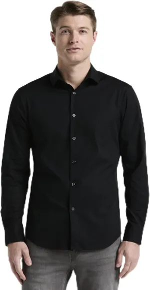 Perry Ellis Men's Dobby Cotton Stretch Slim Fit Long Sleeve Button-Down Shirt