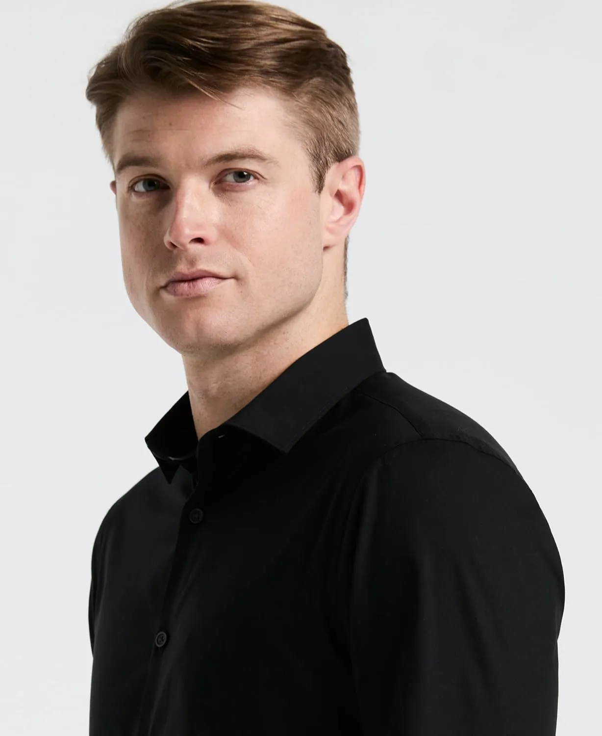 Perry Ellis Men's Dobby Cotton Stretch Slim Fit Long Sleeve Button-Down Shirt