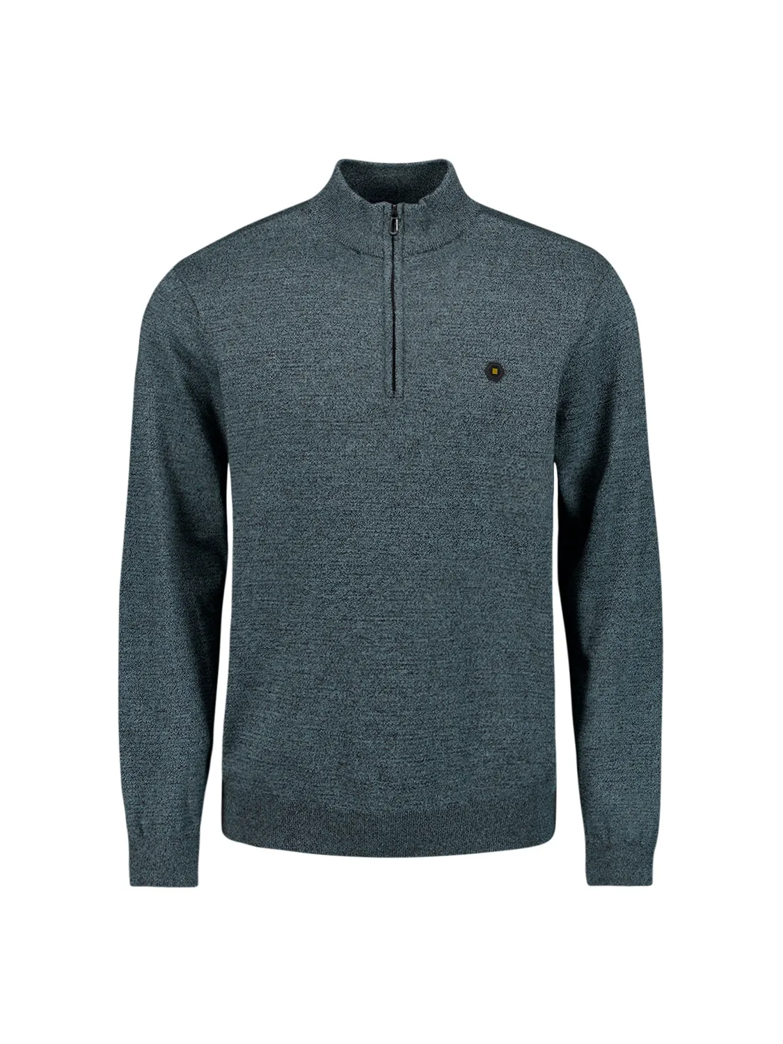 Pullover with Half Zip and Two-Tone Melange: Comfort and Style Combined | Cloud