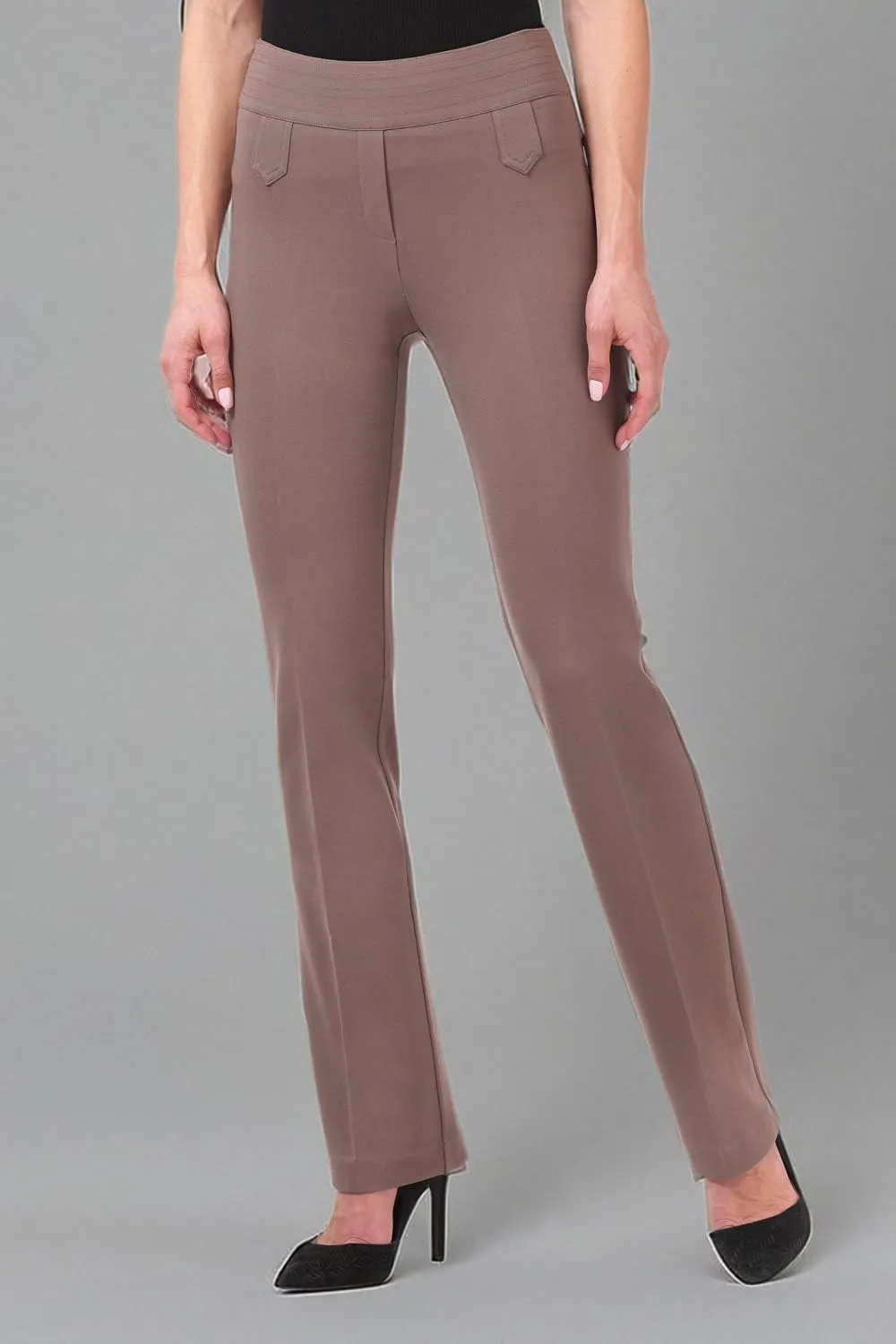 Rekucci Women's Secret Figure Pull-On Knit Bootcut Pant w/Tummy Control