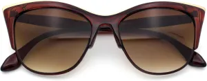 SA106 Womens High Point Squared Half Rim Look Cat Eye Sunglasses