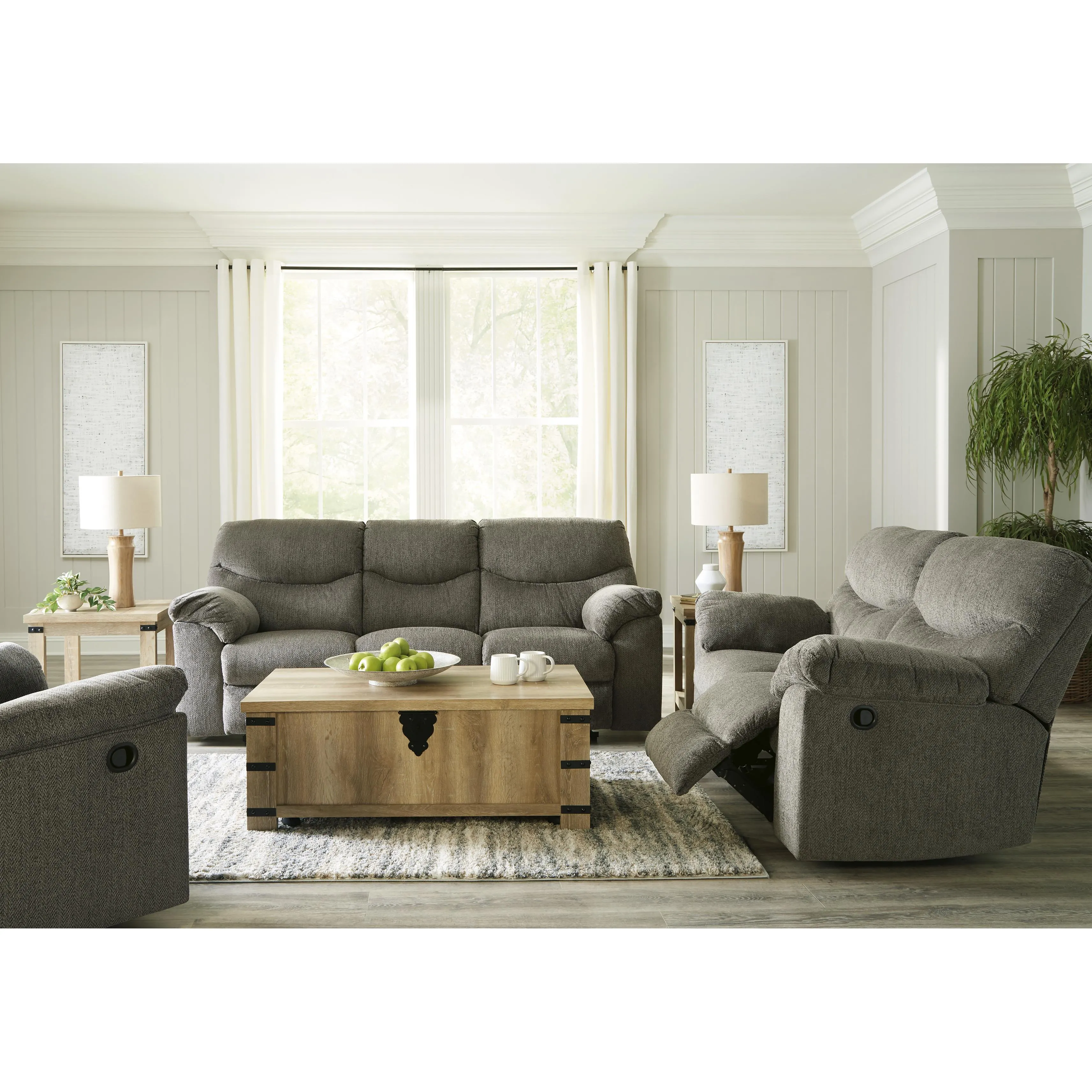 Signature Design by Ashley Alphons Reclining Fabric Loveseat 2820186C