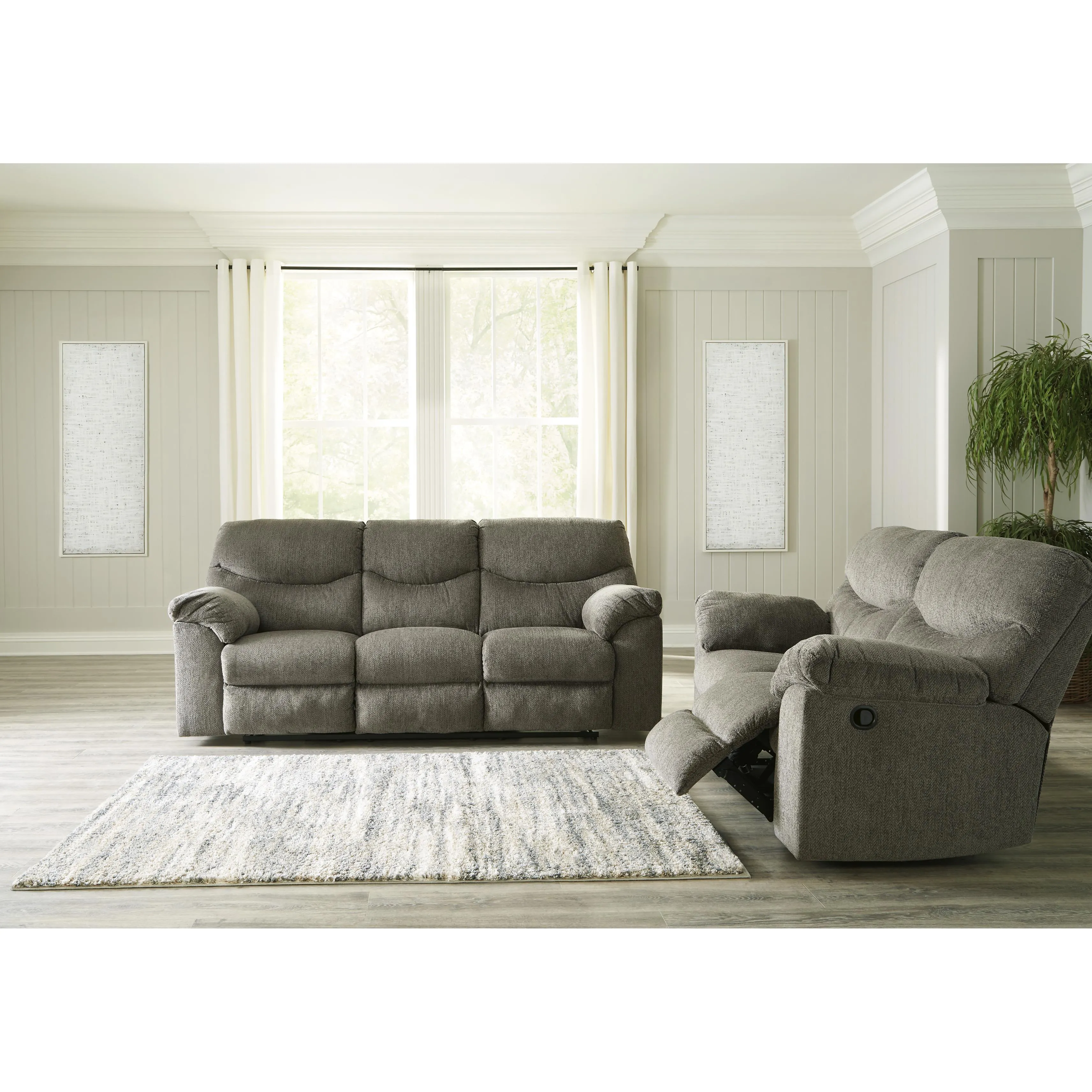 Signature Design by Ashley Alphons Reclining Fabric Loveseat 2820186C