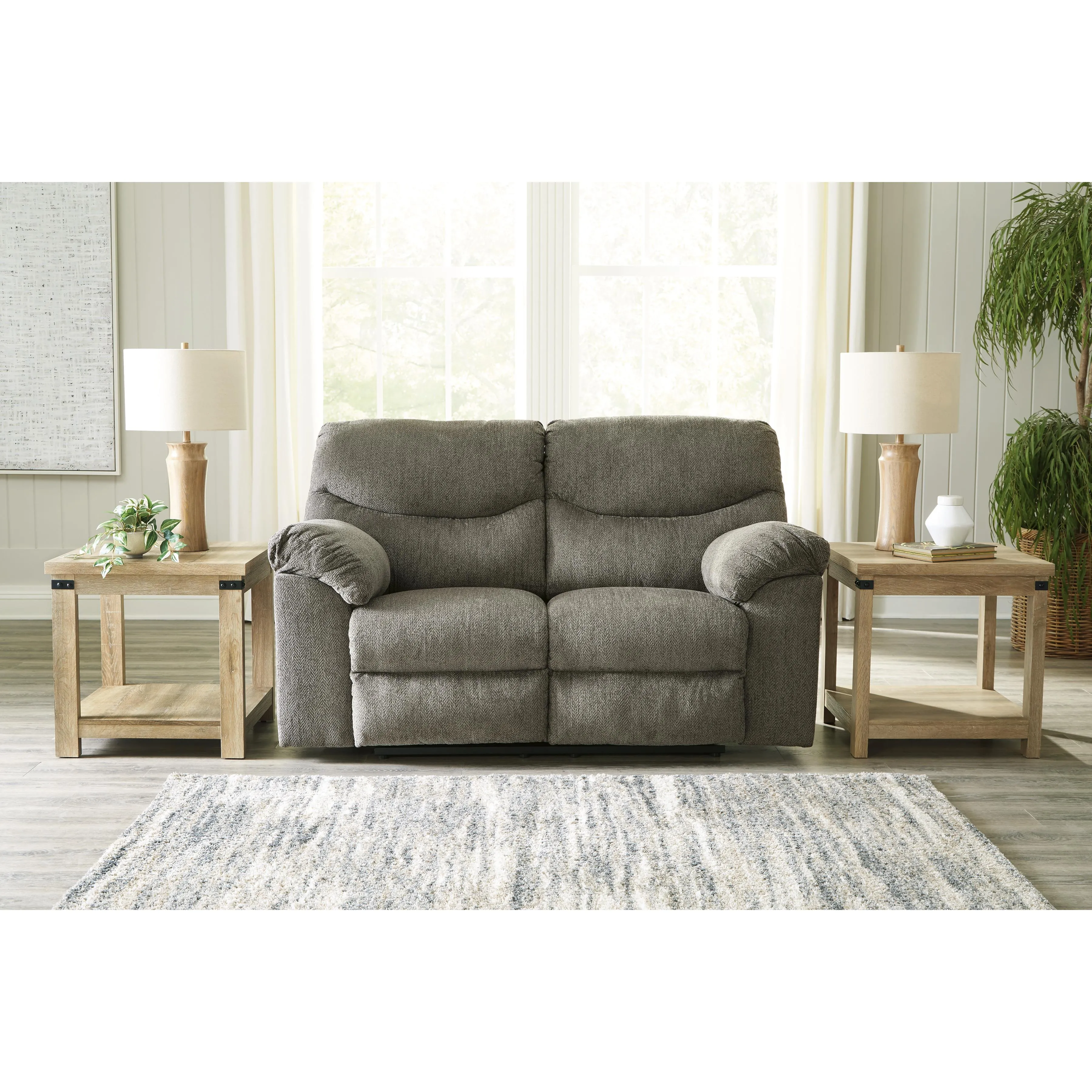 Signature Design by Ashley Alphons Reclining Fabric Loveseat 2820186C